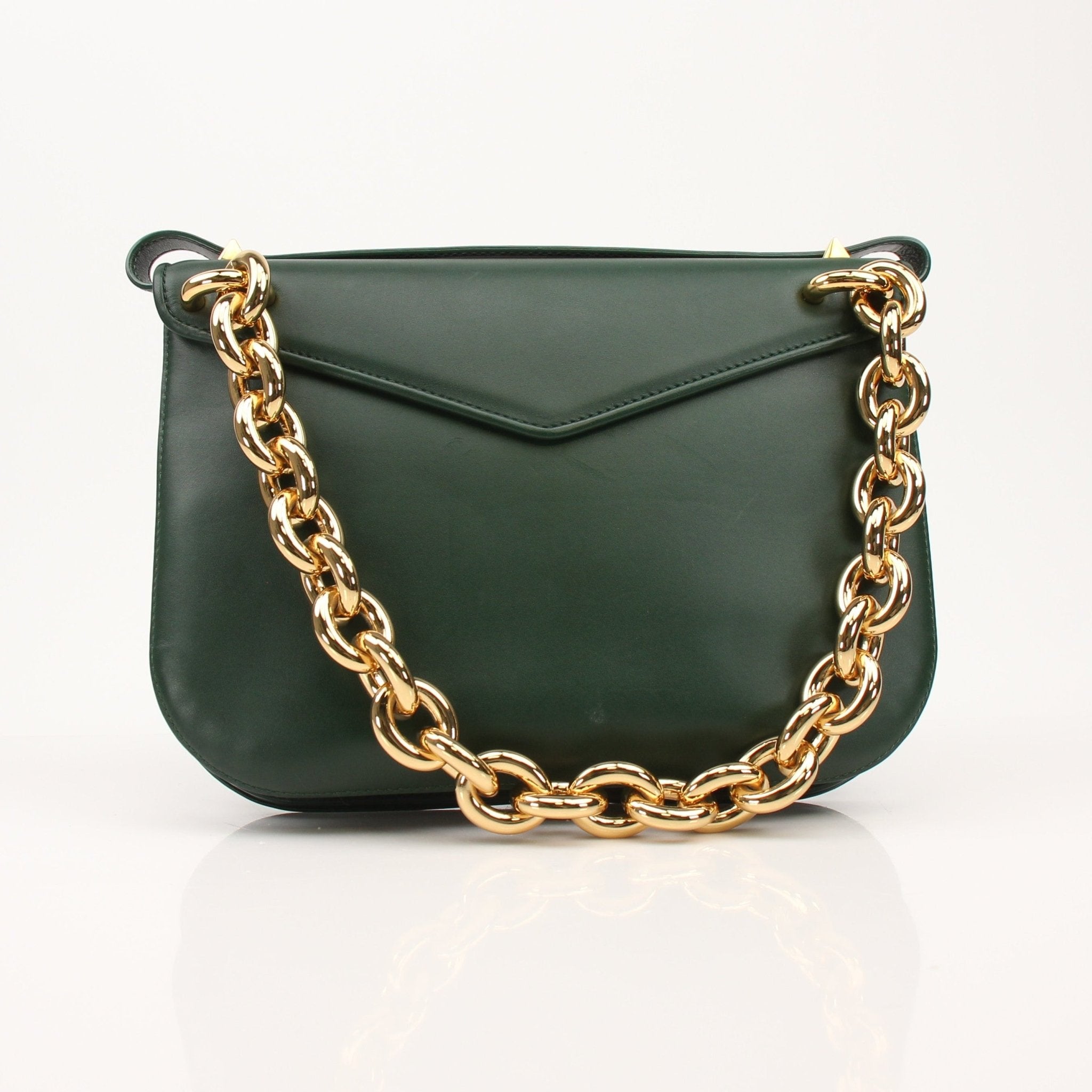 Gold & Beyond Bottega Veneta Mountain Envelope handbag with sleek design and textured leather, showcasing the elegant envelope style.