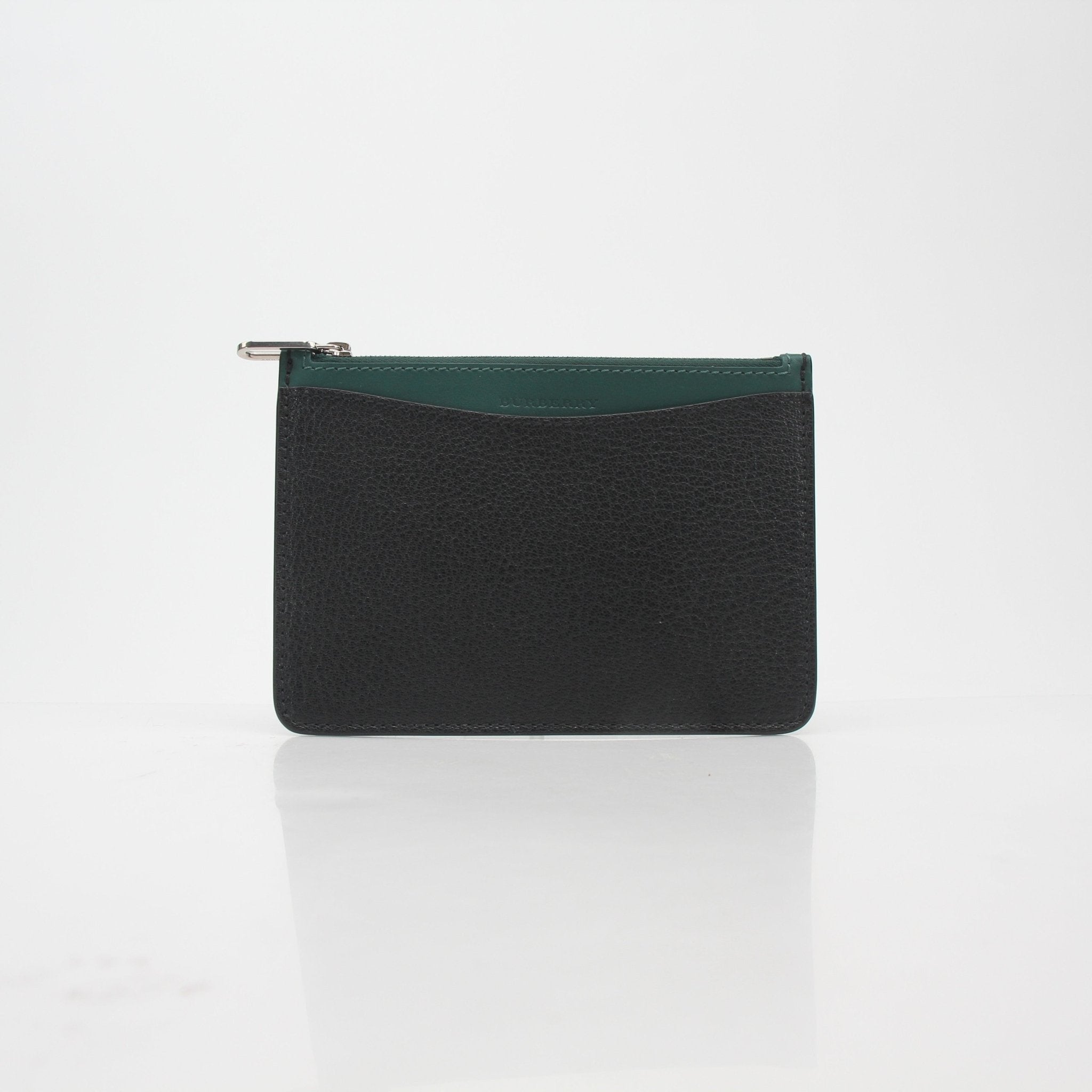 Burberry Black & Green Alwyn Zip Card Holder