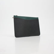 Burberry Black & Green Alwyn Zip Card Holder