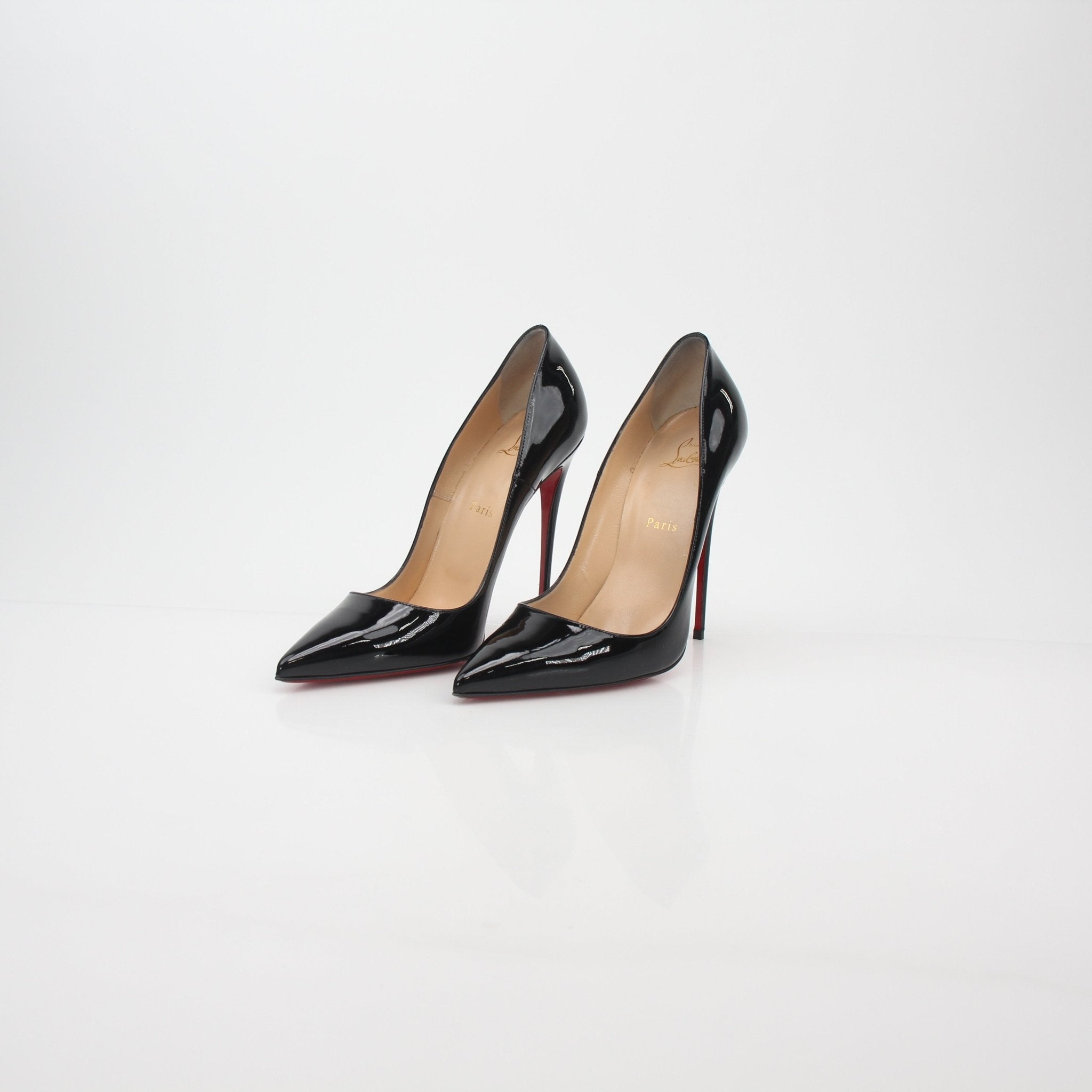 Christian Louboutin Black So Kate 120 Patent Leather Pumps