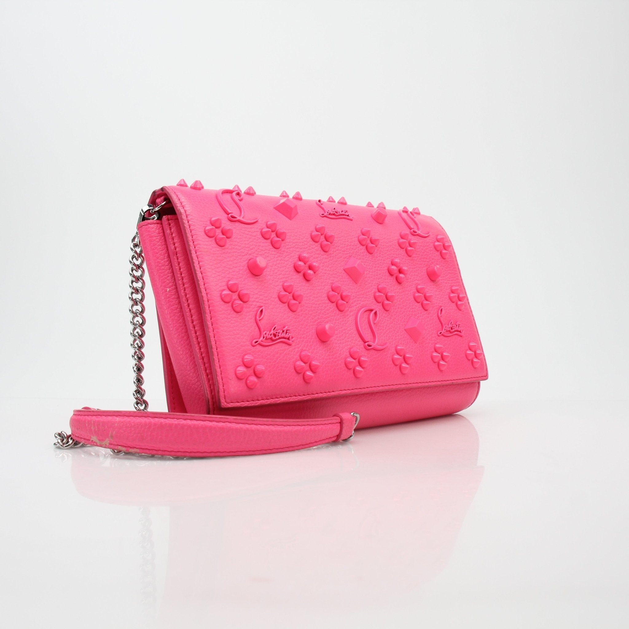 Christian Louboutin Hot Pink Paloma Wallet on Chain