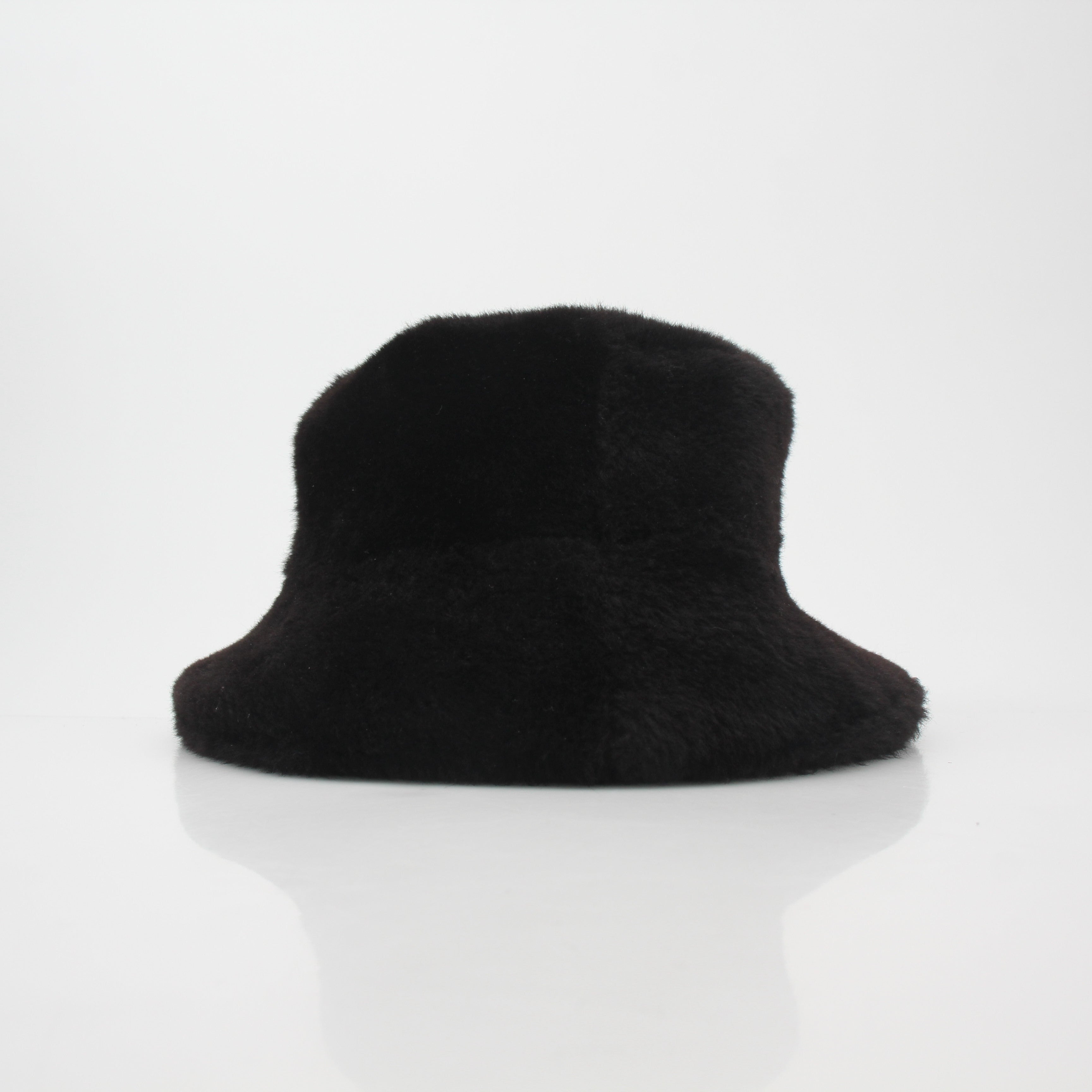 Louis Vuitton Chocolate LV Cloud Shearling Bucket Hat