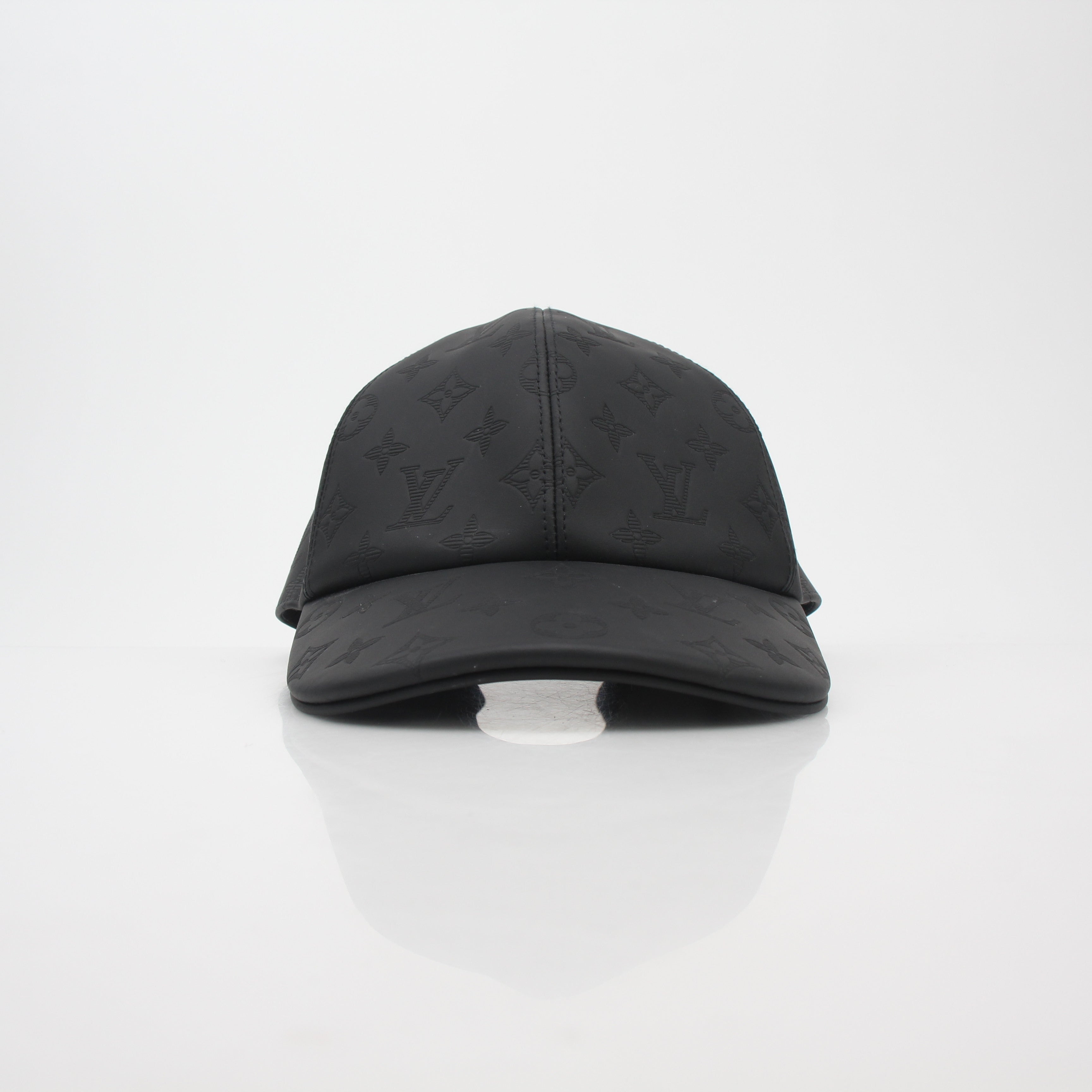 Louis Vuitton Black Monogram Shadow Leather Cap