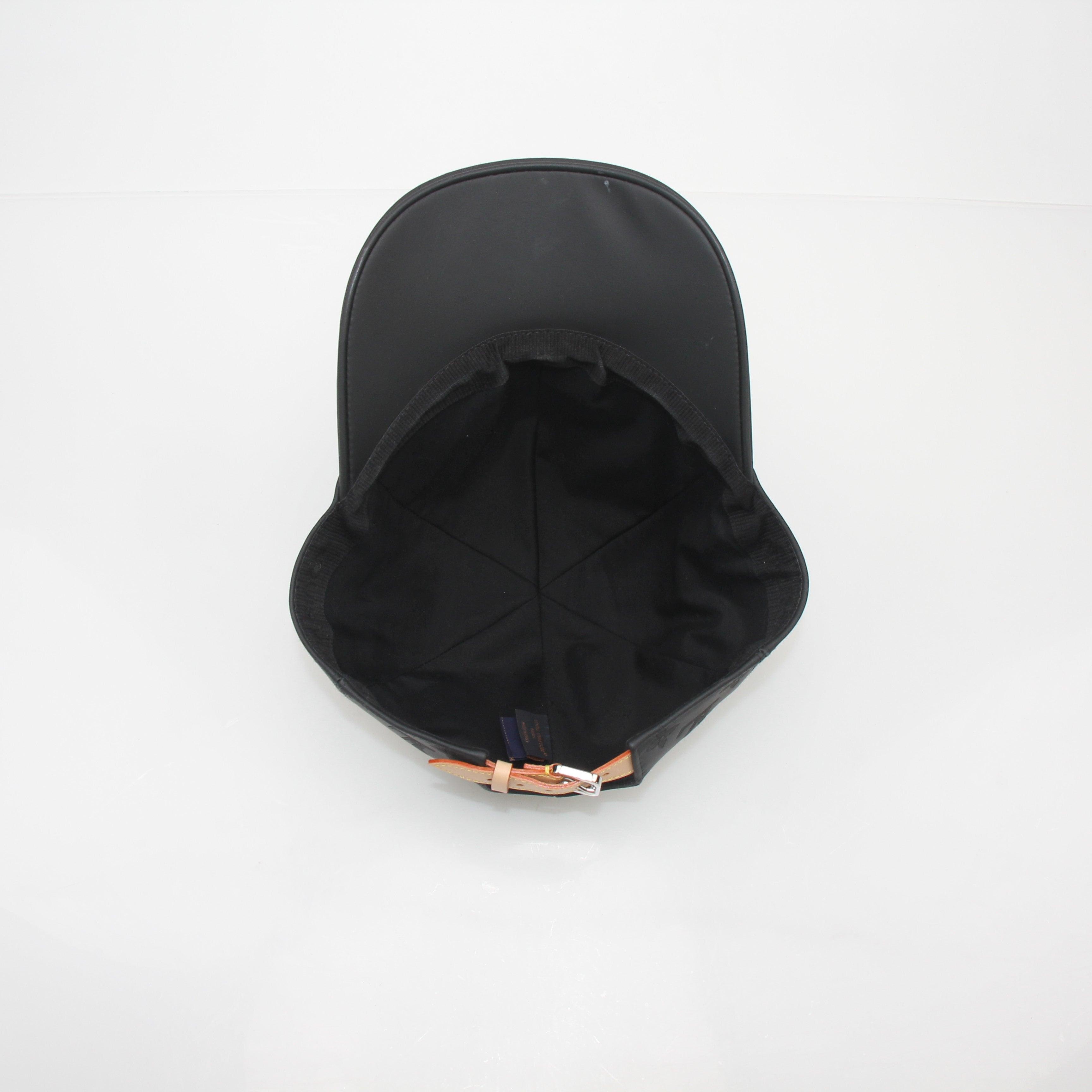 Louis Vuitton Black Monogram Shadow Leather Cap