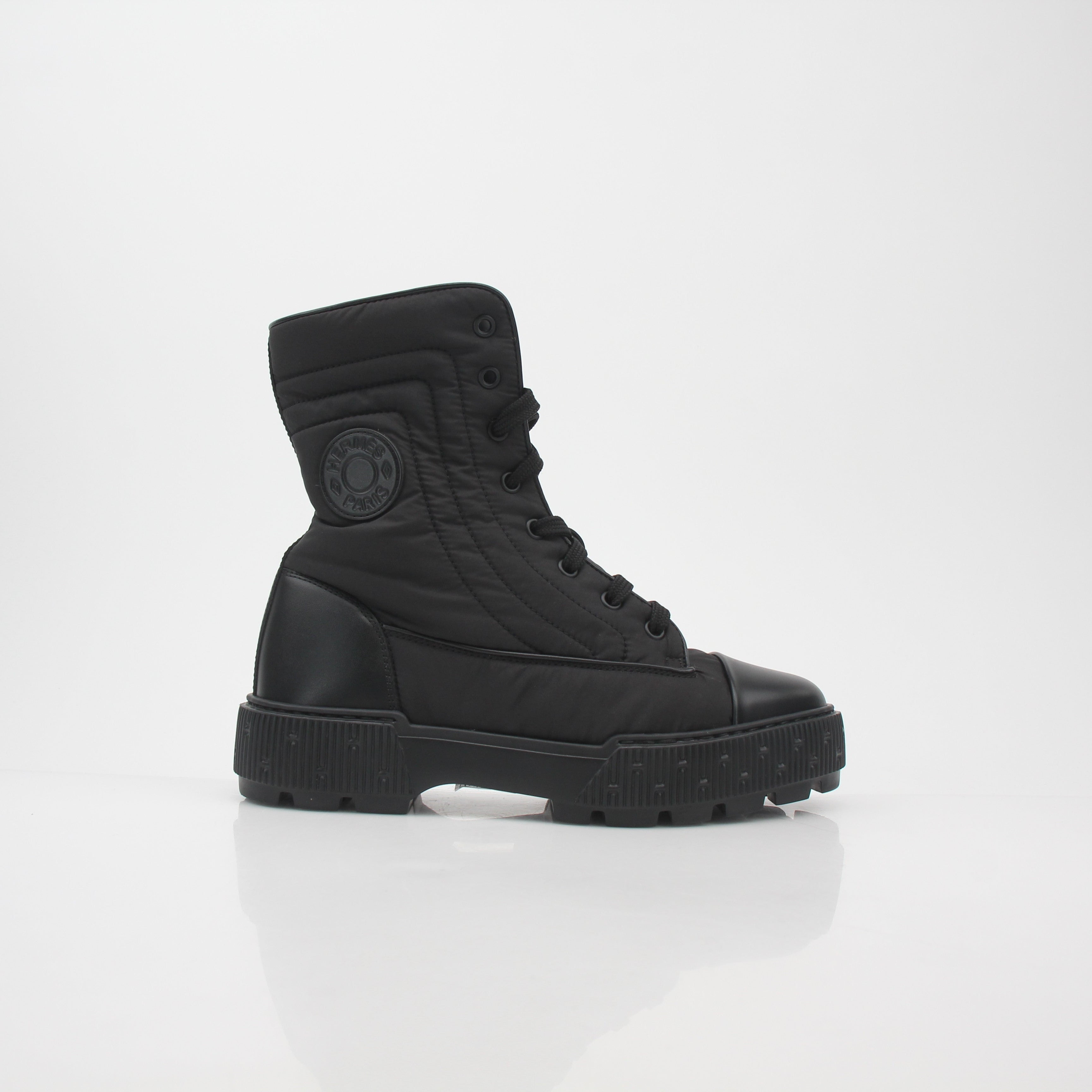 Hermès Black Fresh Lace-Up Ankle Boots