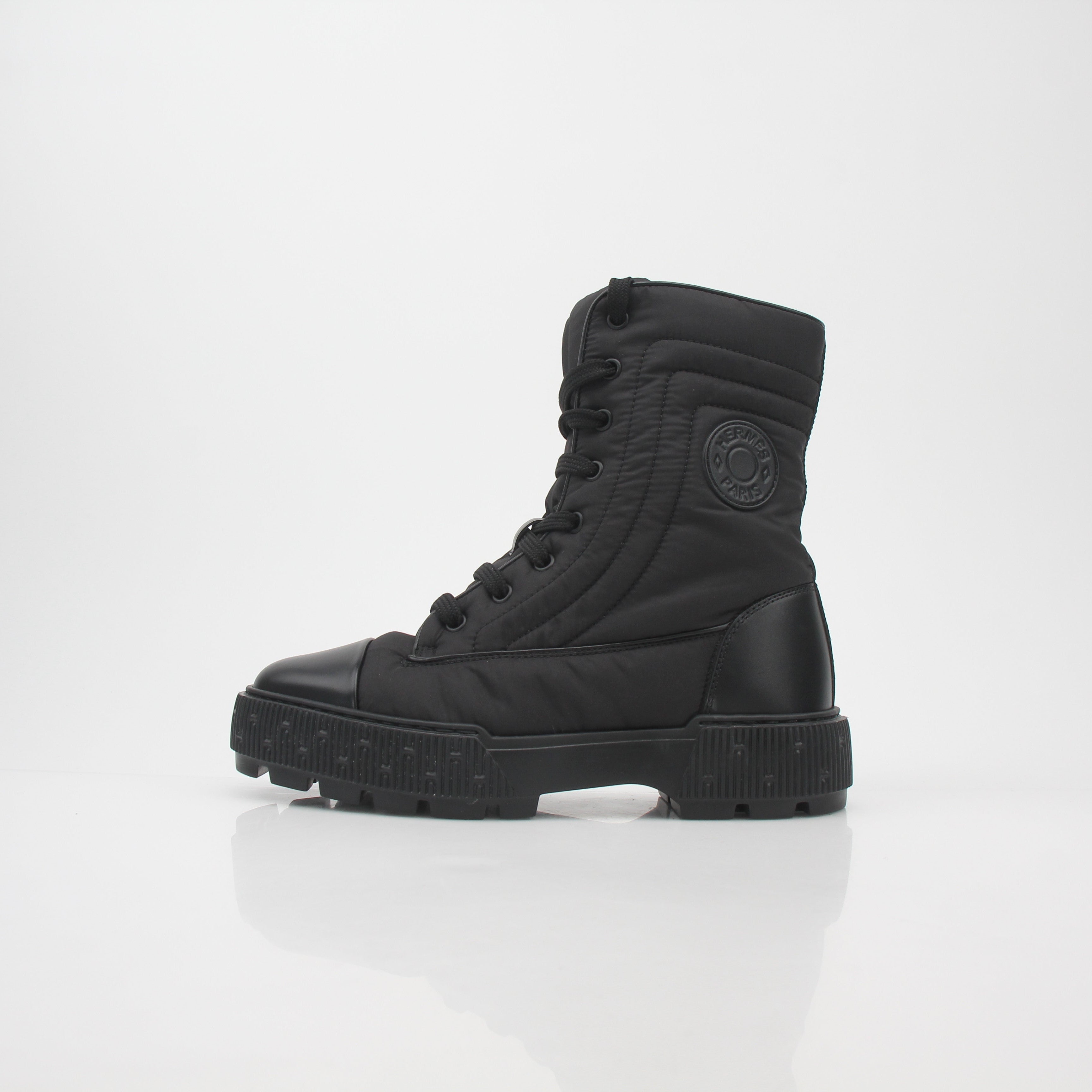 Hermès Black Fresh Lace-Up Ankle Boots
