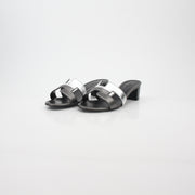 Hermès Metallic Silver Oasis Sandals