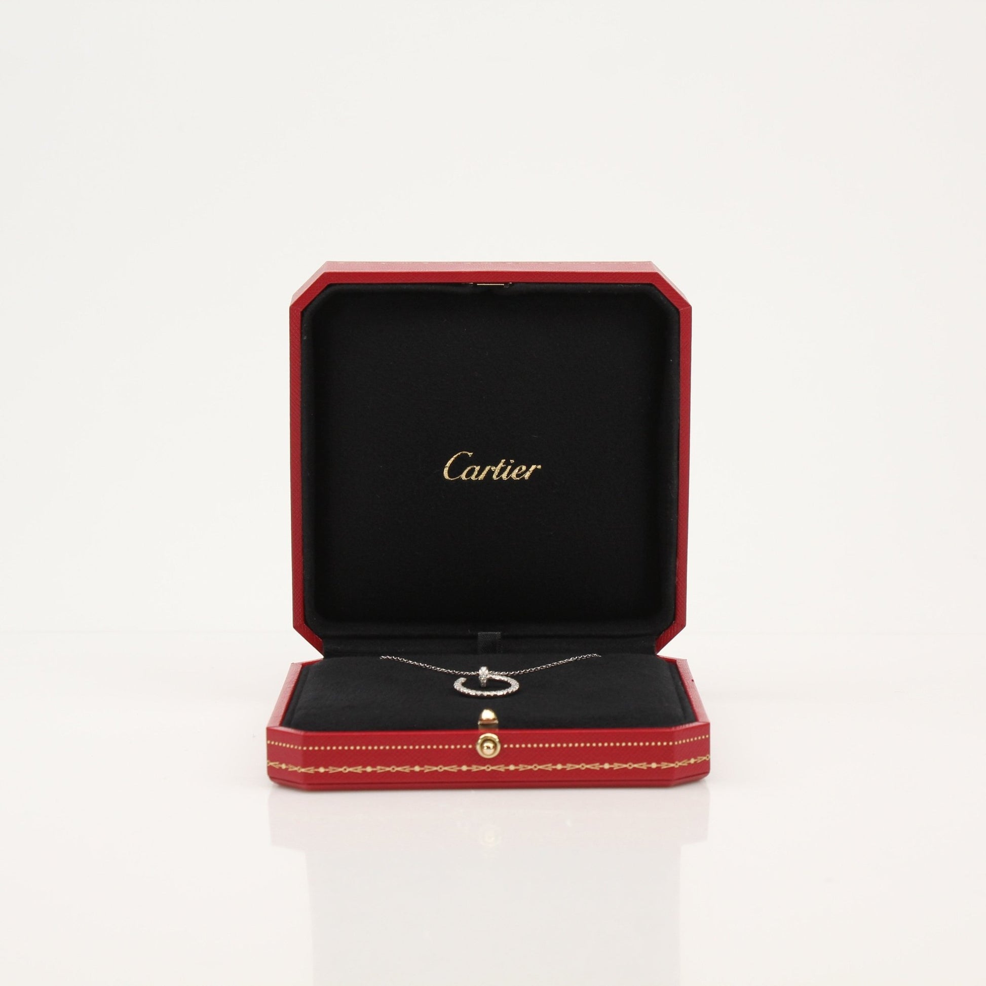 Gold & Beyond Cartier Juste un Clou 18-inch gold necklace featuring a sleek, modern nail-inspired jewelry design.