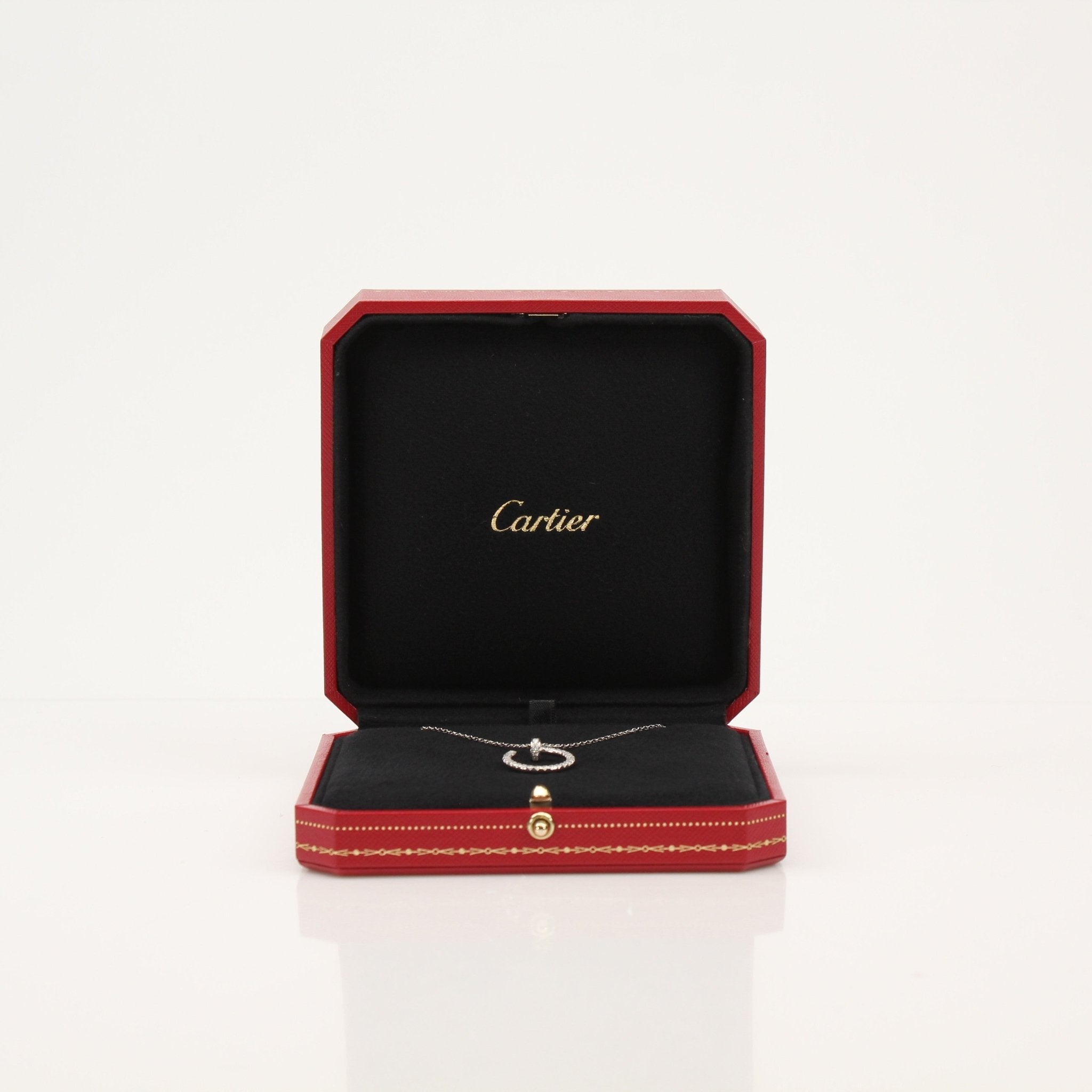 Gold & Beyond Cartier Juste un Clou 18-inch gold necklace featuring a sleek, modern nail-inspired jewelry design.