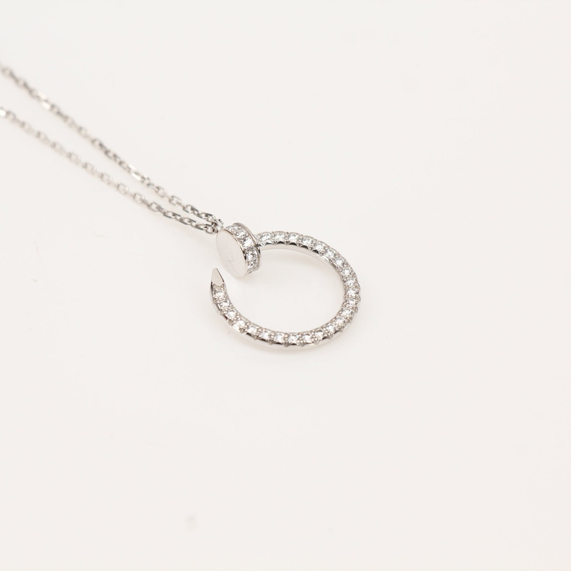 Gold & Beyond Cartier Juste un Clou 18-inch gold jewelry necklace featuring a sleek, modern nail-inspired design.