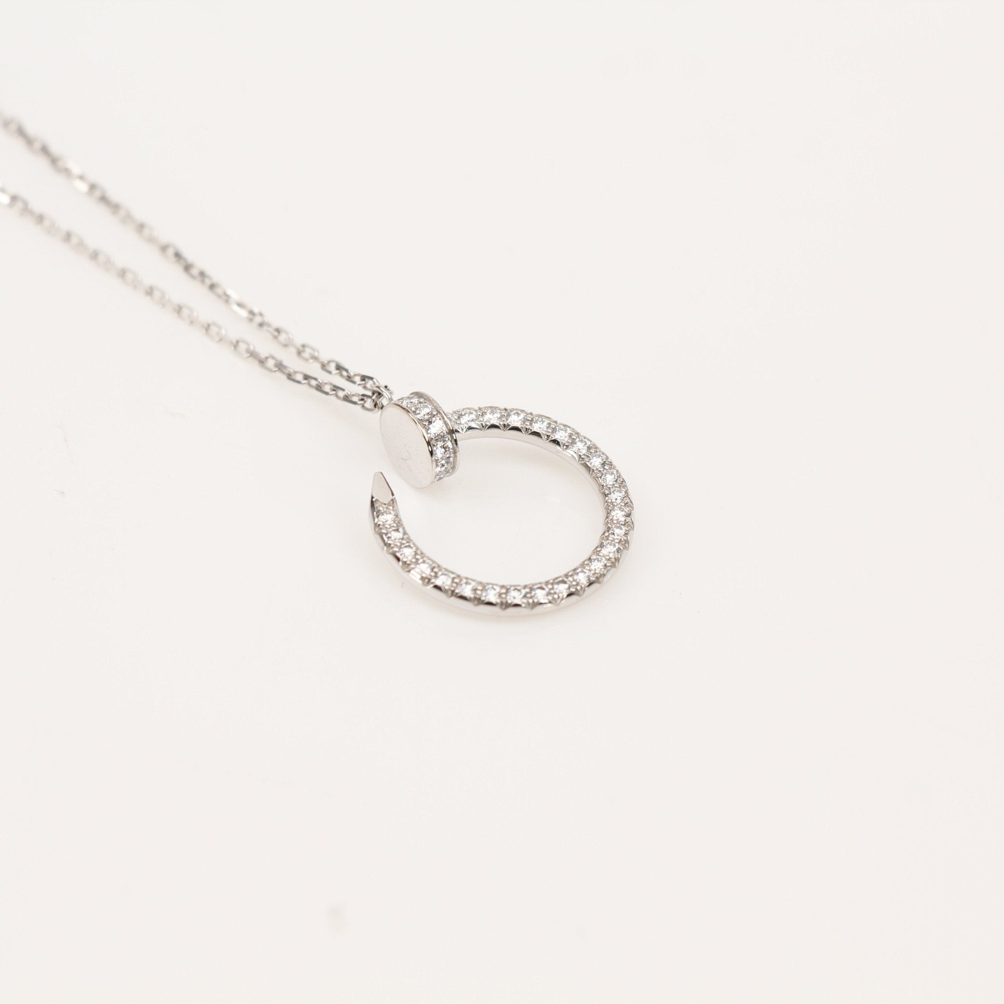 Gold & Beyond Cartier Juste un Clou 18-inch gold jewelry necklace featuring a sleek, modern nail-inspired design.