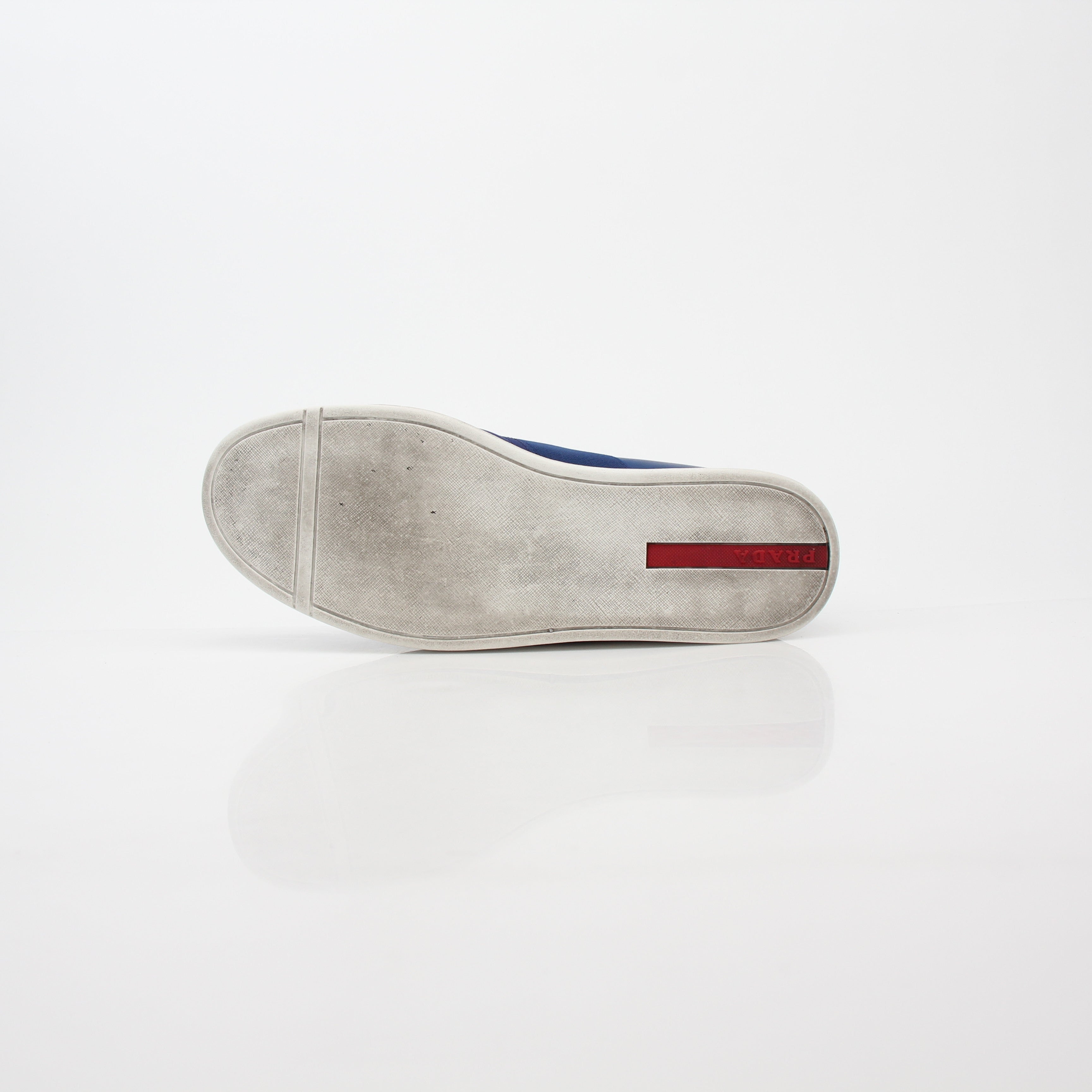 Prada Blue Nylon Slip-On Sneakers