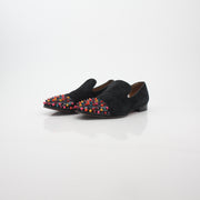 Christian Louboutin Black Spooky Multicolor Spike Loafers