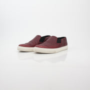 Gucci Burgundy Dublin Microguccissima Leather Slip-On Sneakers