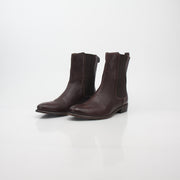 Burberry Dark Brown Leather Chelsea Boots