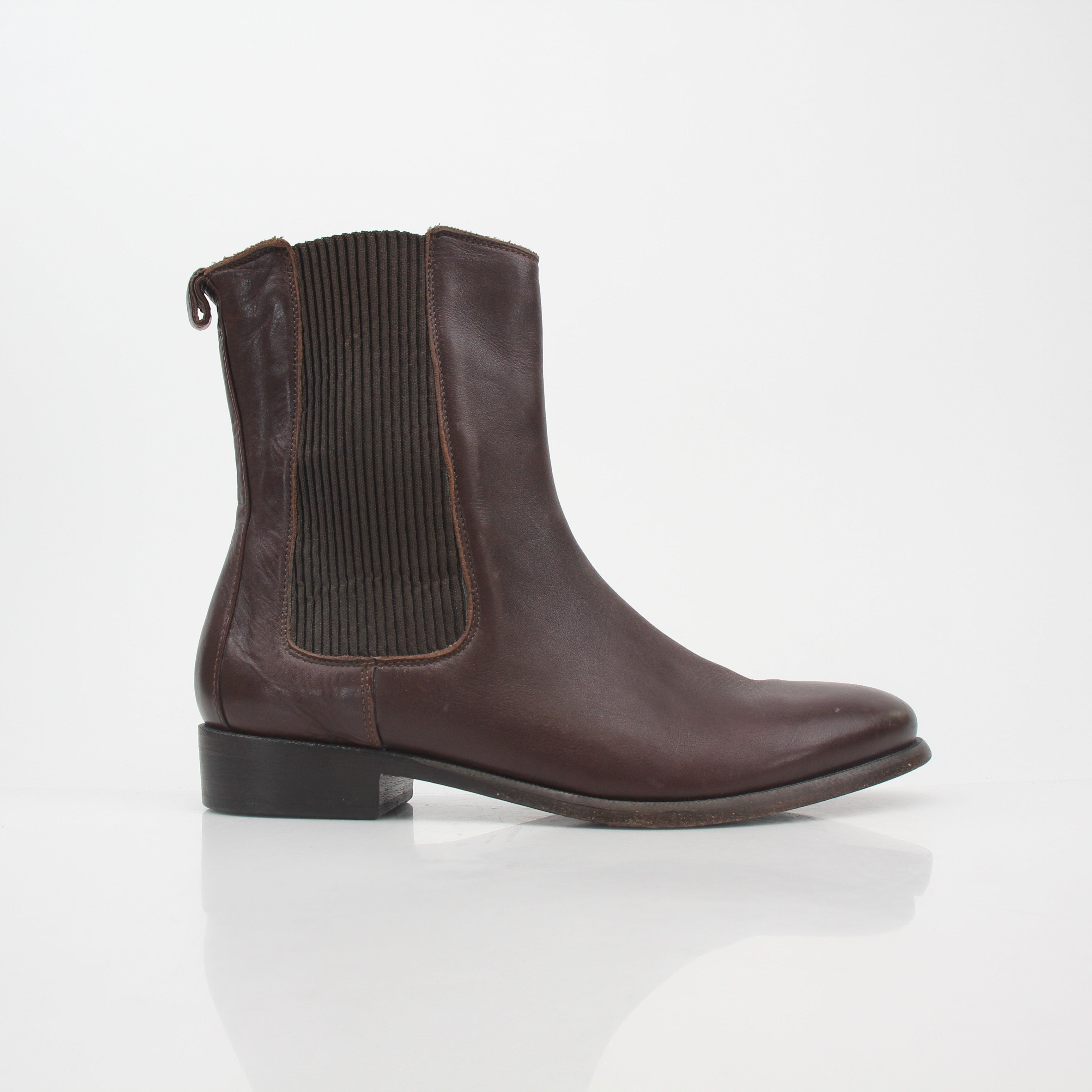 Burberry Dark Brown Leather Chelsea Boots