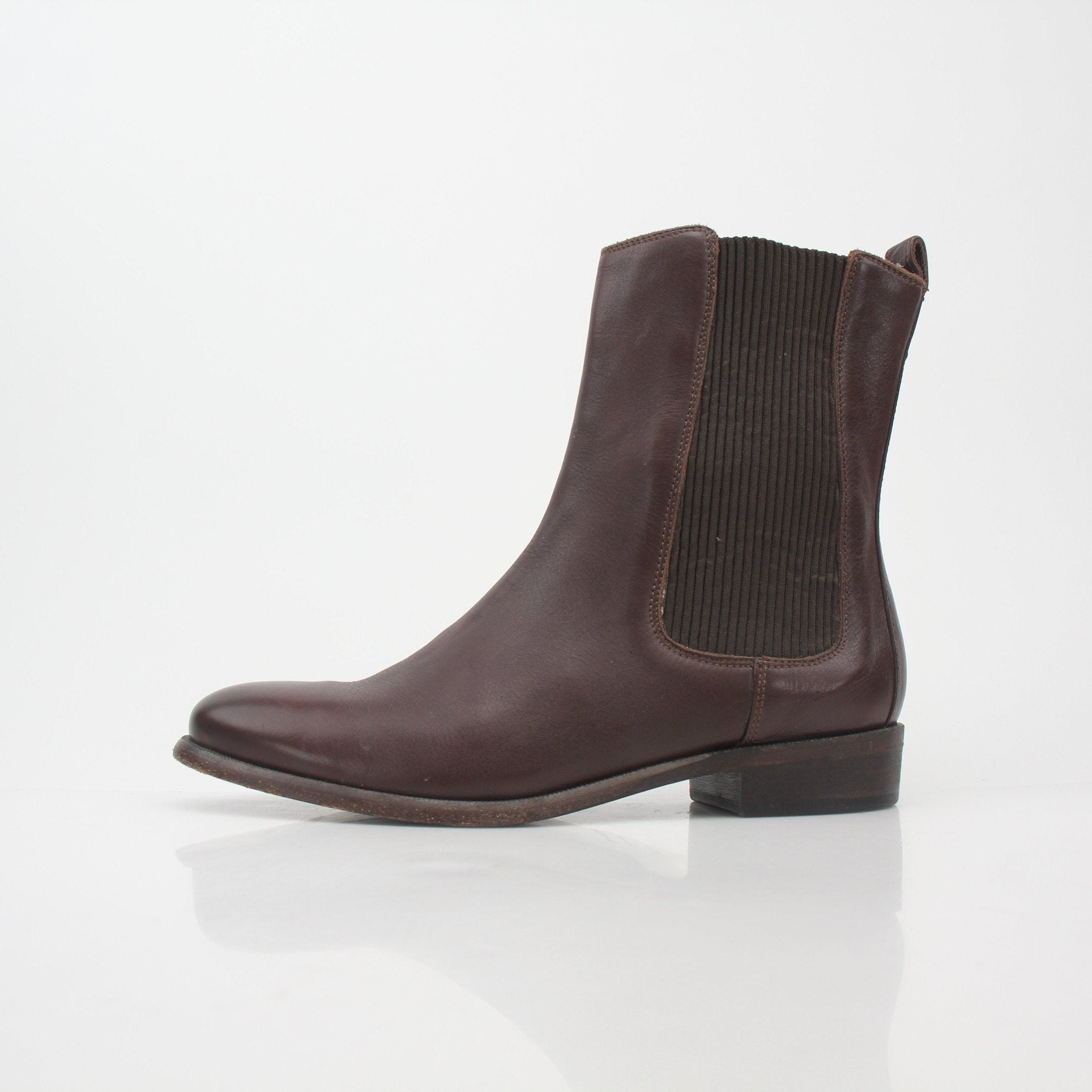 Burberry Dark Brown Leather Chelsea Boots