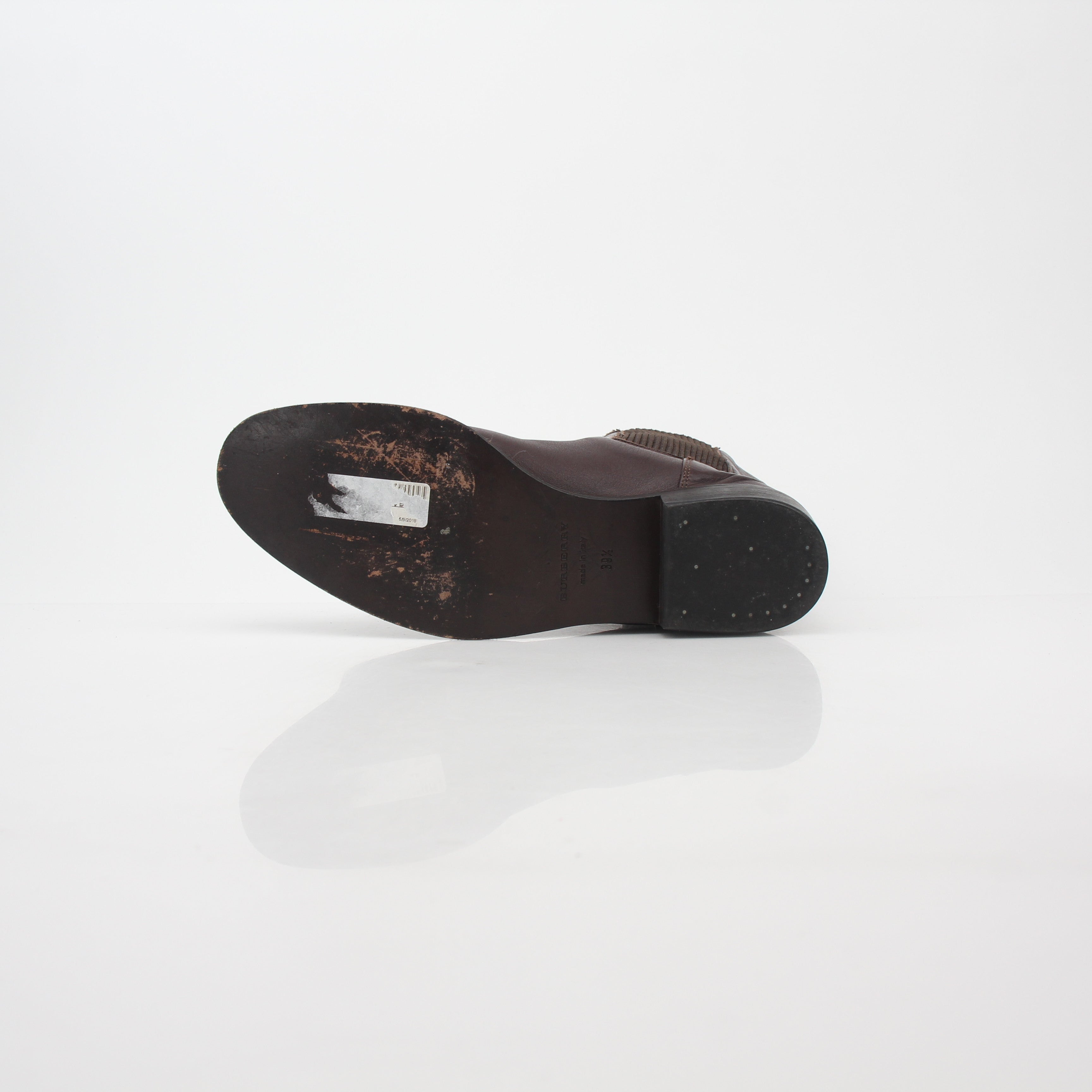 Burberry Dark Brown Leather Chelsea Boots