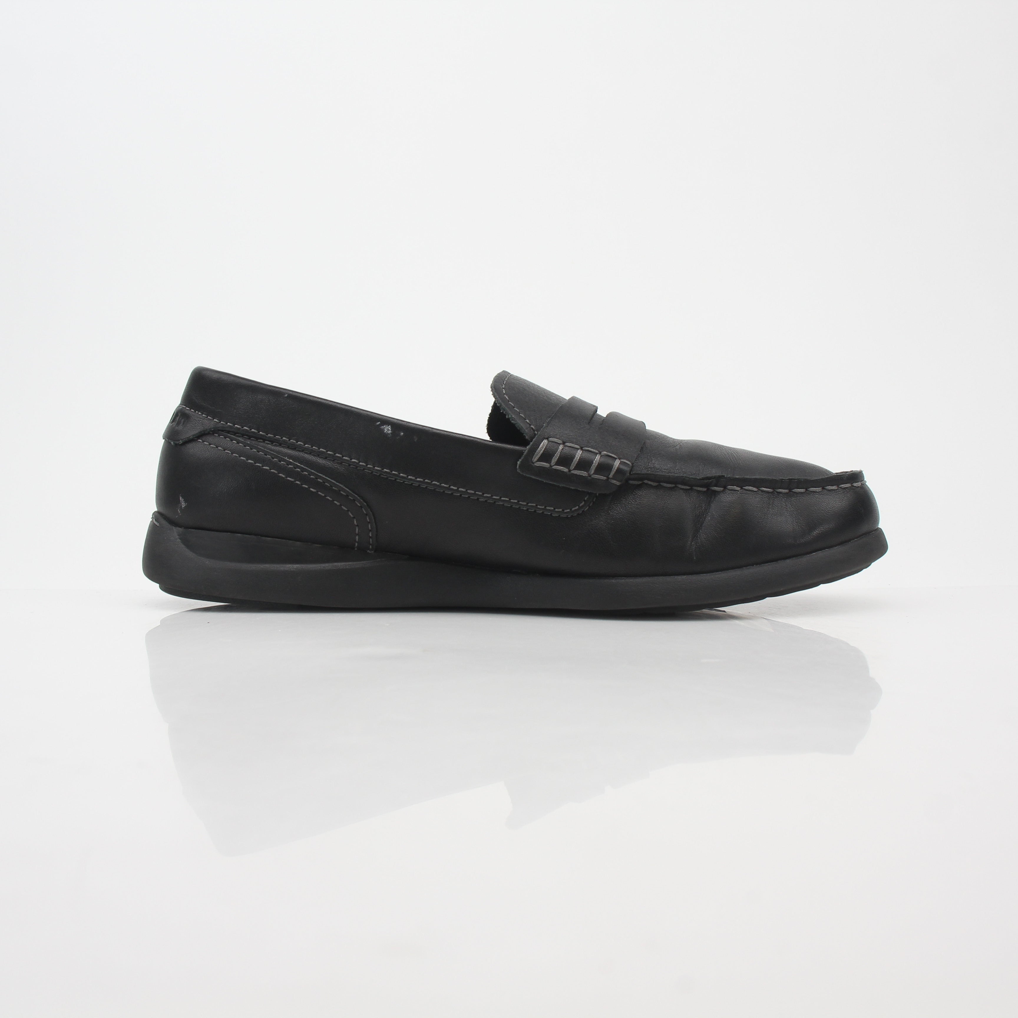 Cole Haan Grand Atlantic Black Leather Penny Loafers