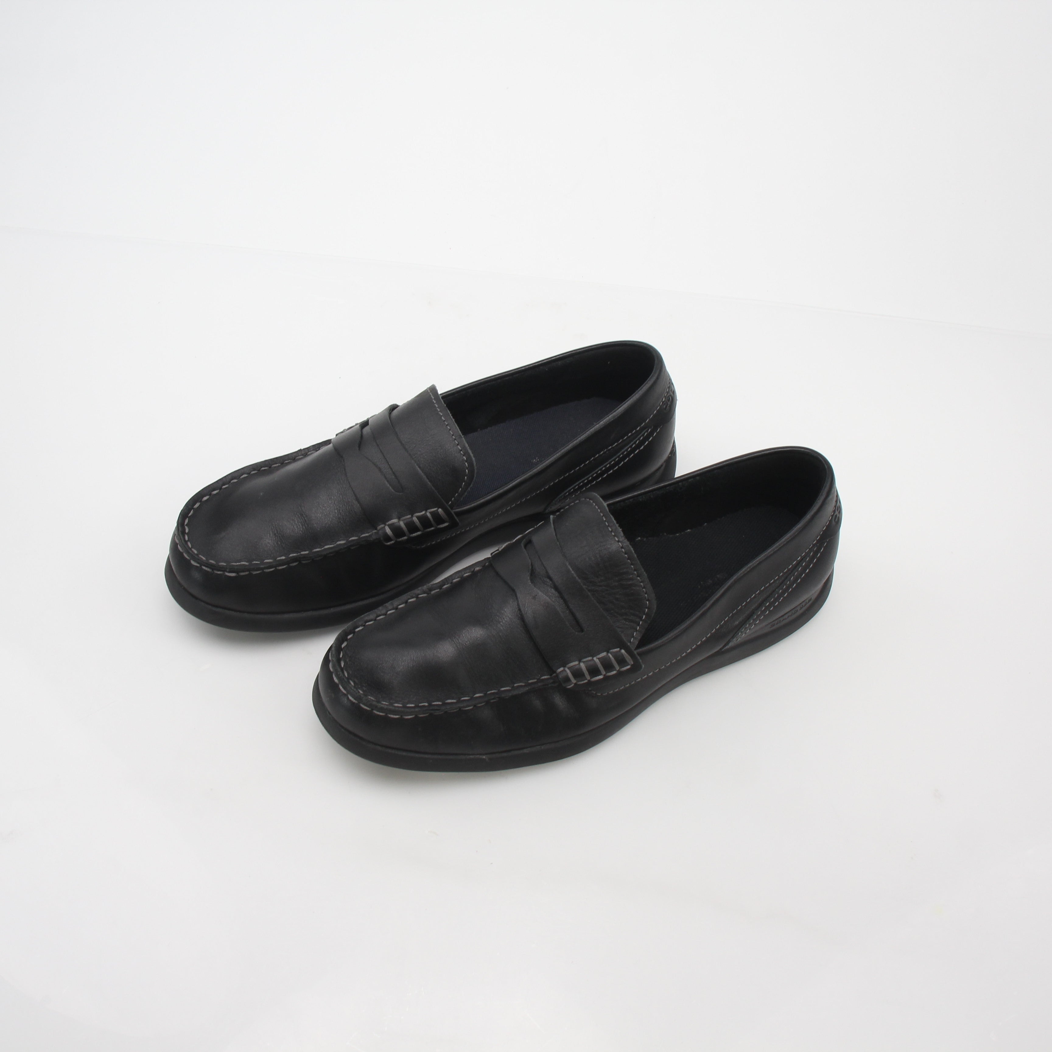 Cole Haan Grand Atlantic Black Leather Penny Loafers