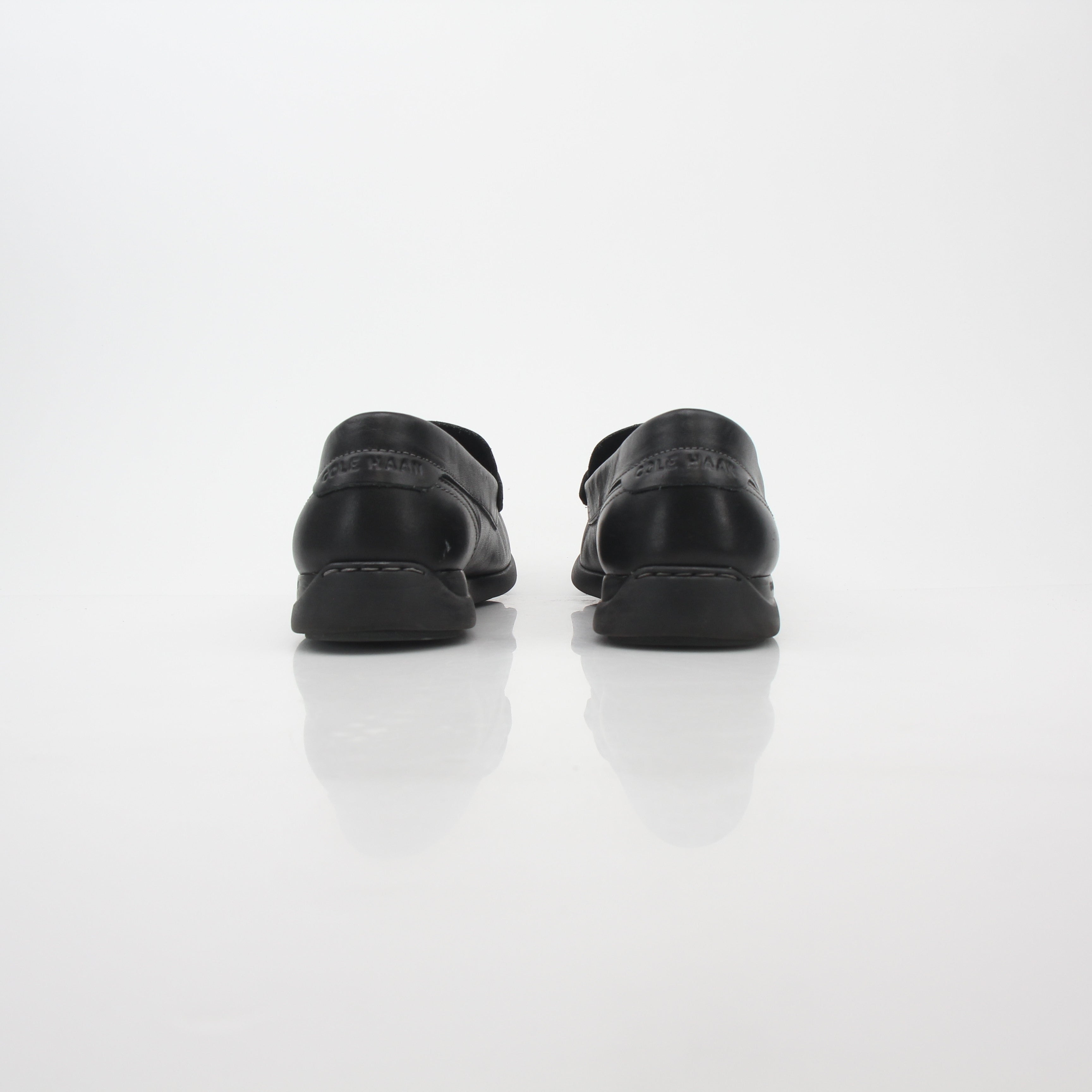 Cole Haan Grand Atlantic Black Leather Penny Loafers