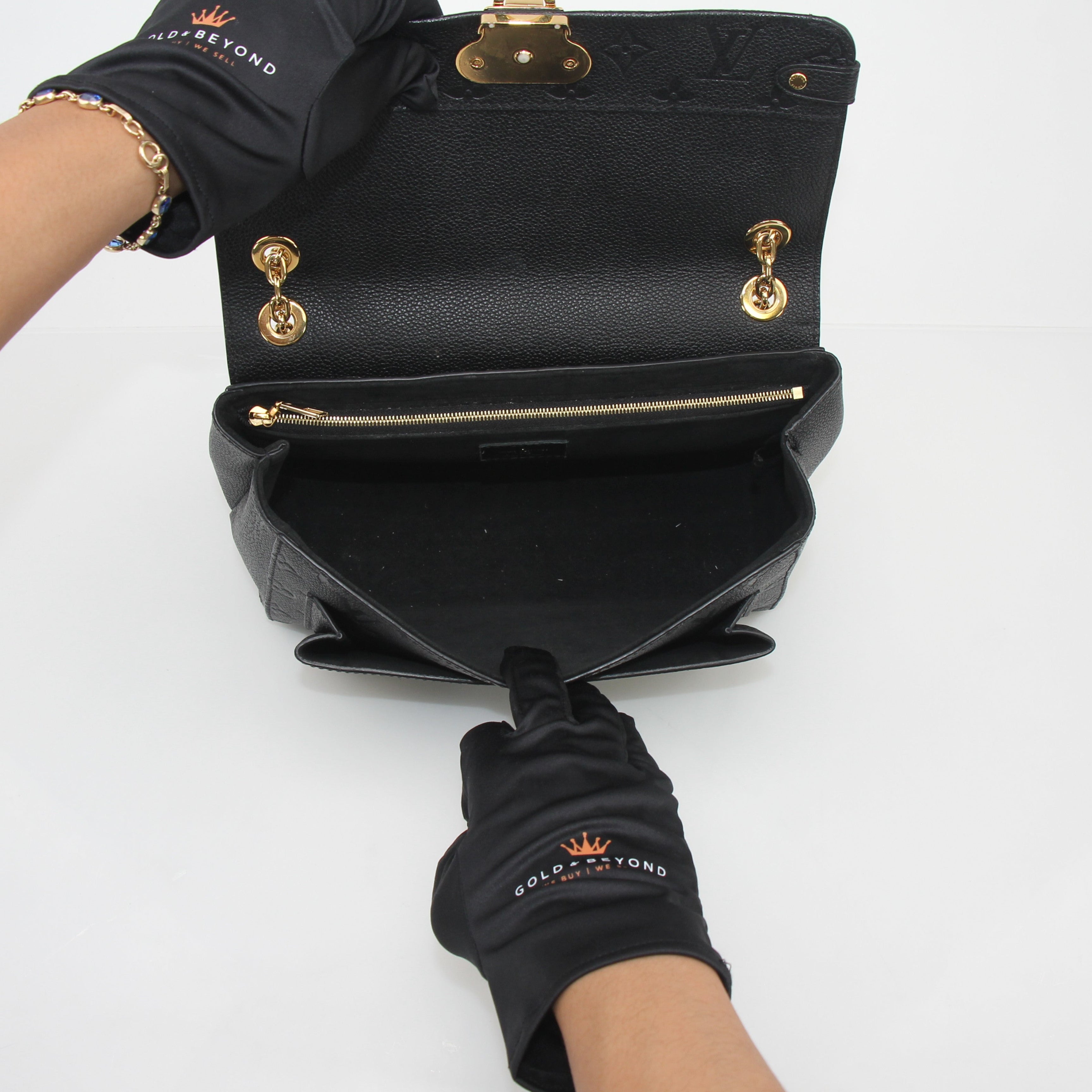 Louis Vuitton Black Monogram Empreinte Vavin MM Shoulder Bag