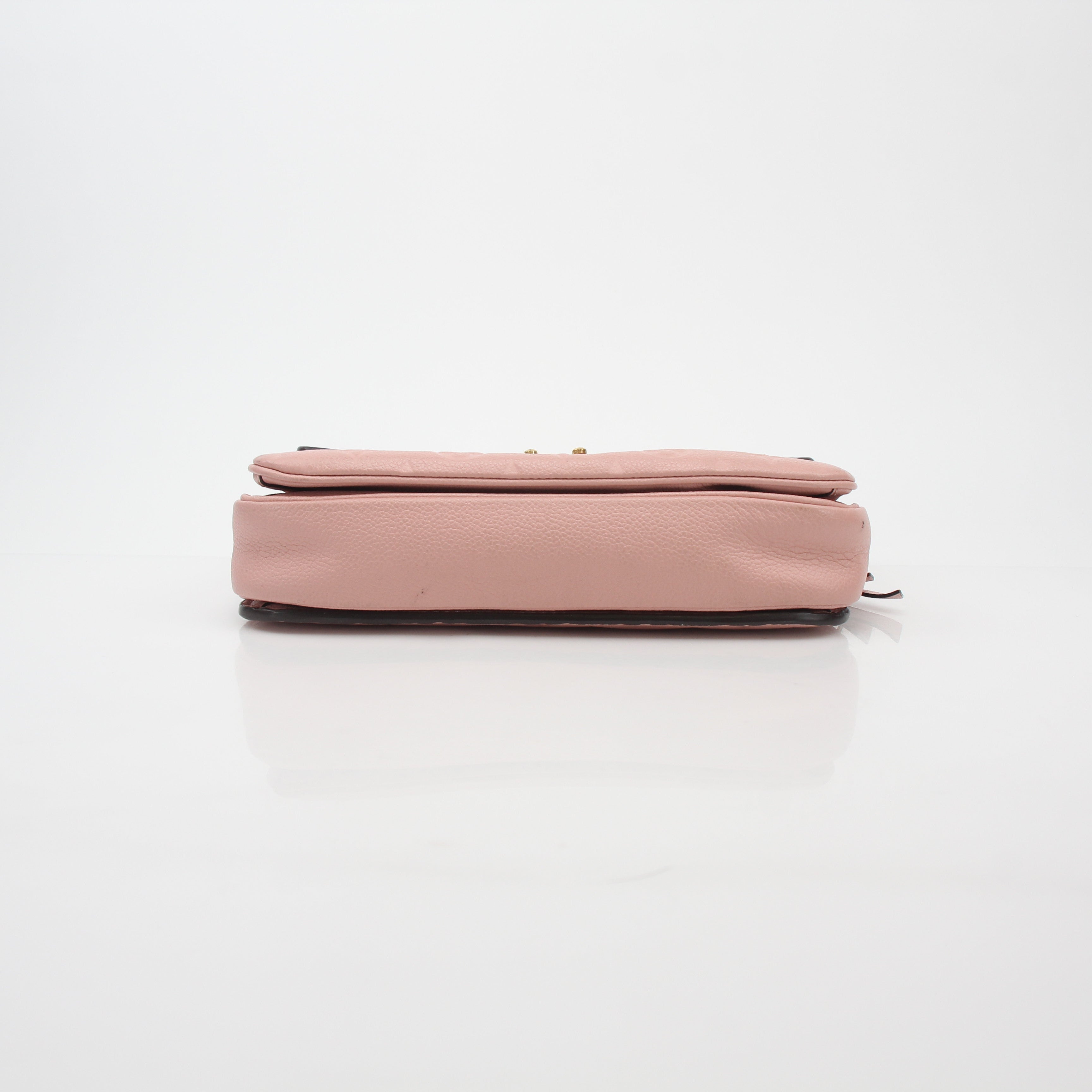 Louis Vuitton Rose Poudre Monogram Empreinte Pochette Métis Shoulder Bag