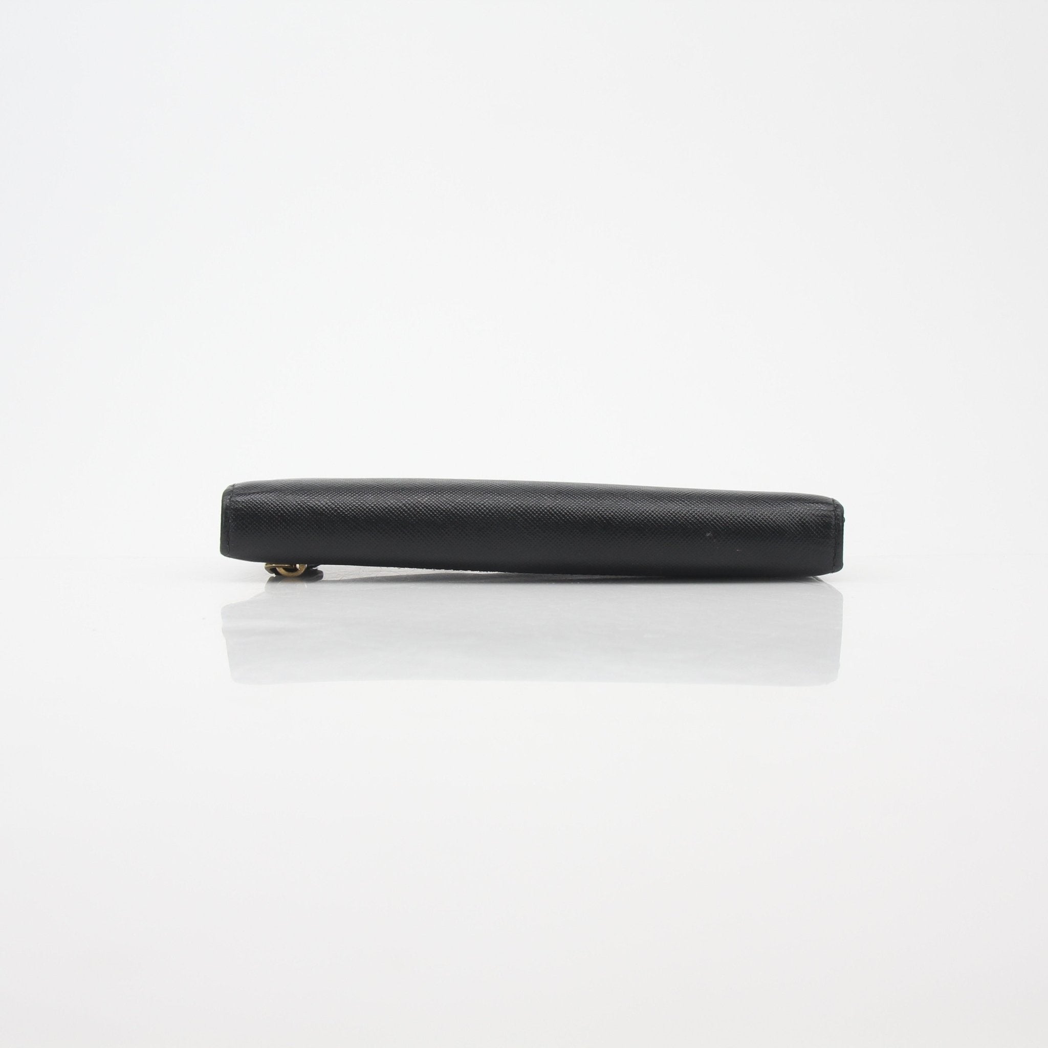 Prada Black Saffiano Leather Continental Wallet