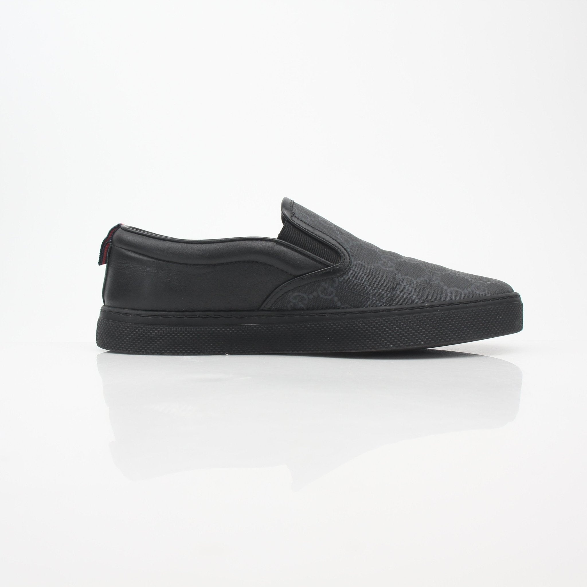 Gucci Black GG Supreme Dublin Slip-On Sneakers