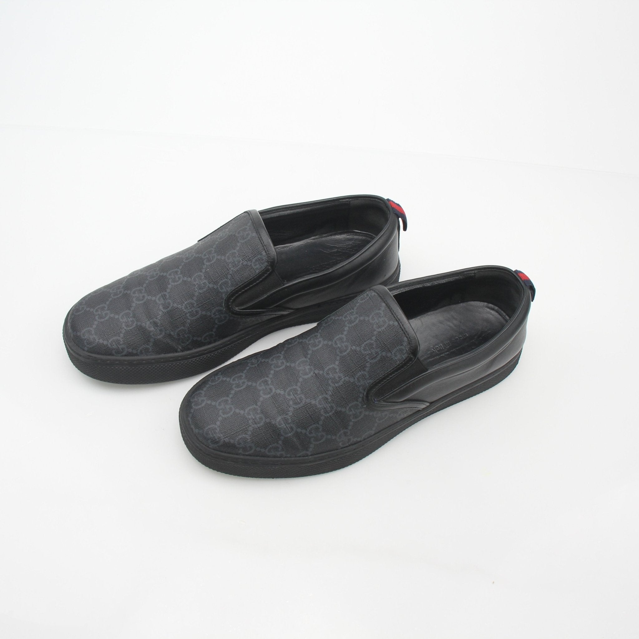 Gucci Black GG Supreme Dublin Slip-On Sneakers