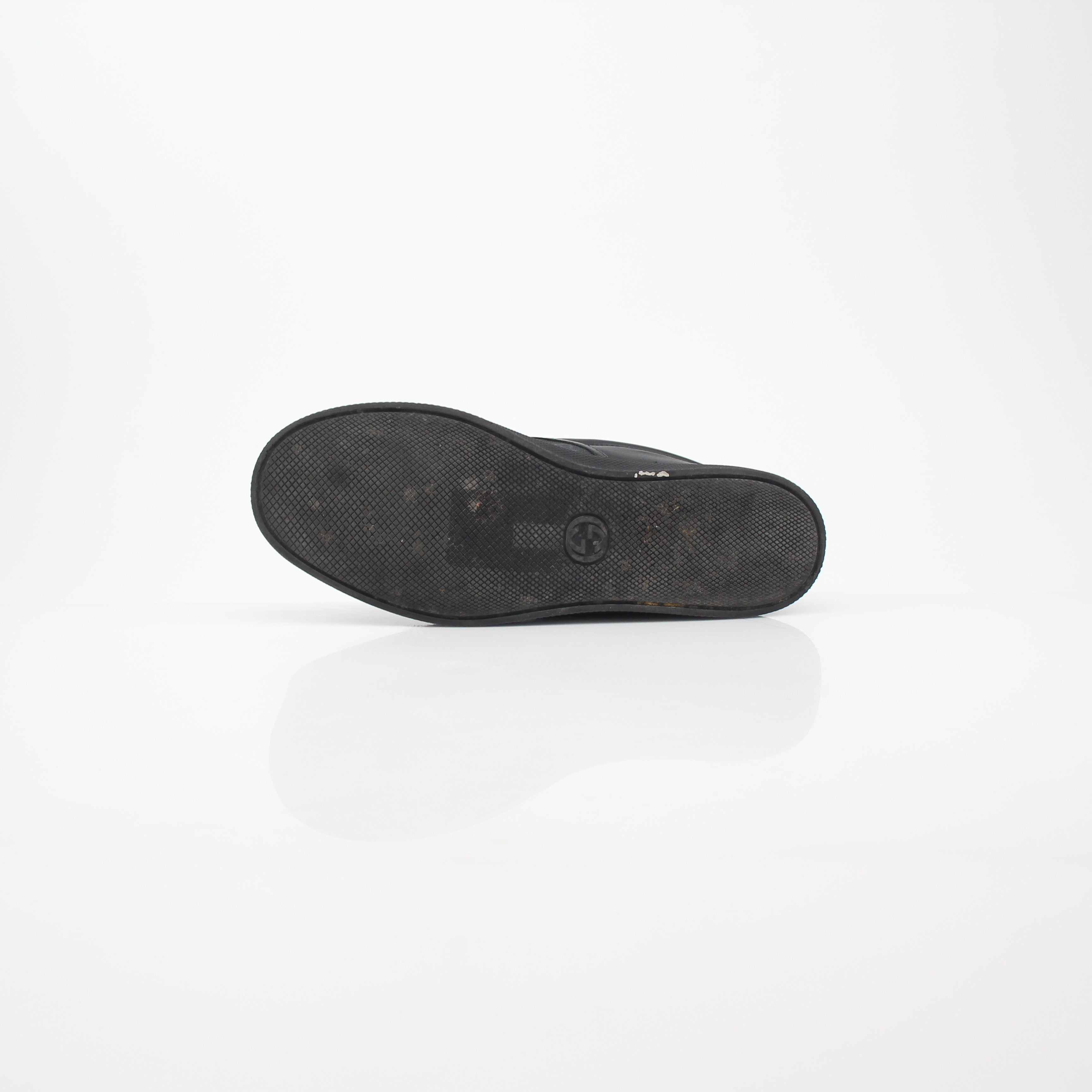 Gucci Black GG Supreme Dublin Slip-On Sneakers