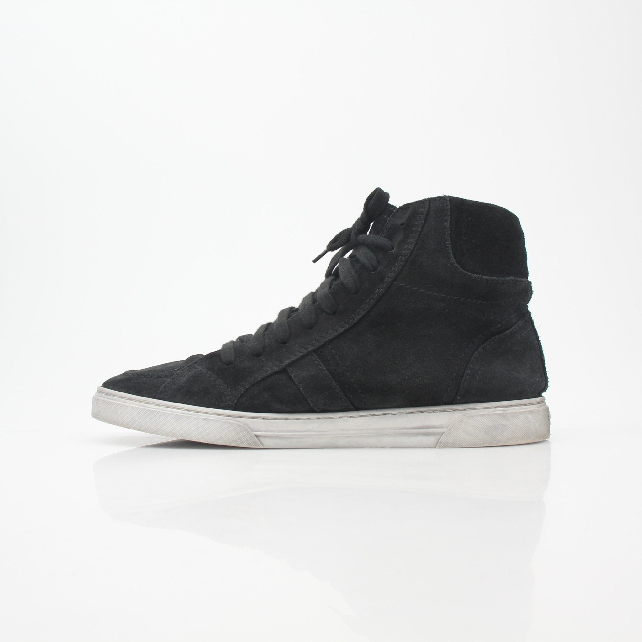 Saint Laurent Black Joe Suede High-Top Sneakers