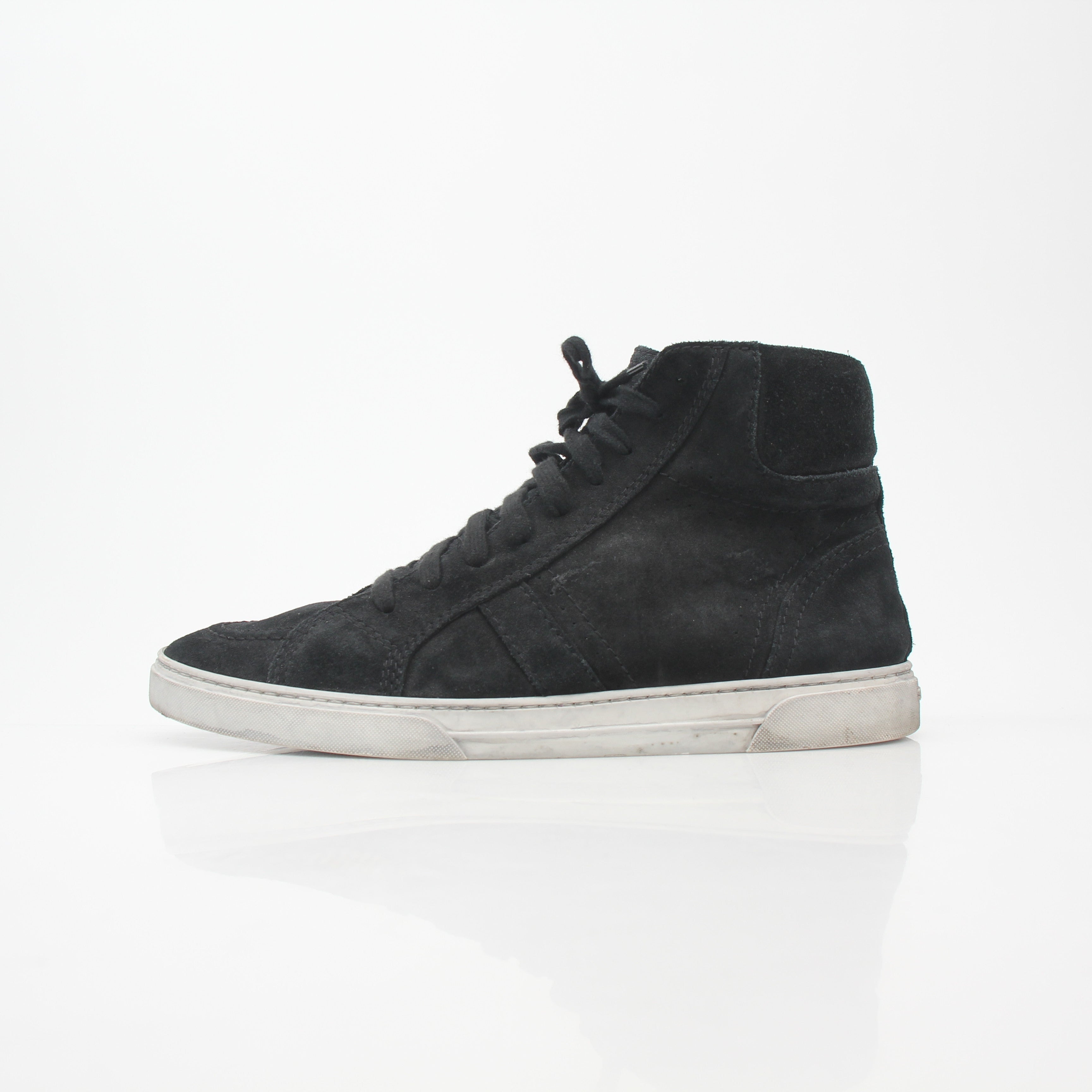 Saint Laurent Black Joe Suede High-Top Sneakers