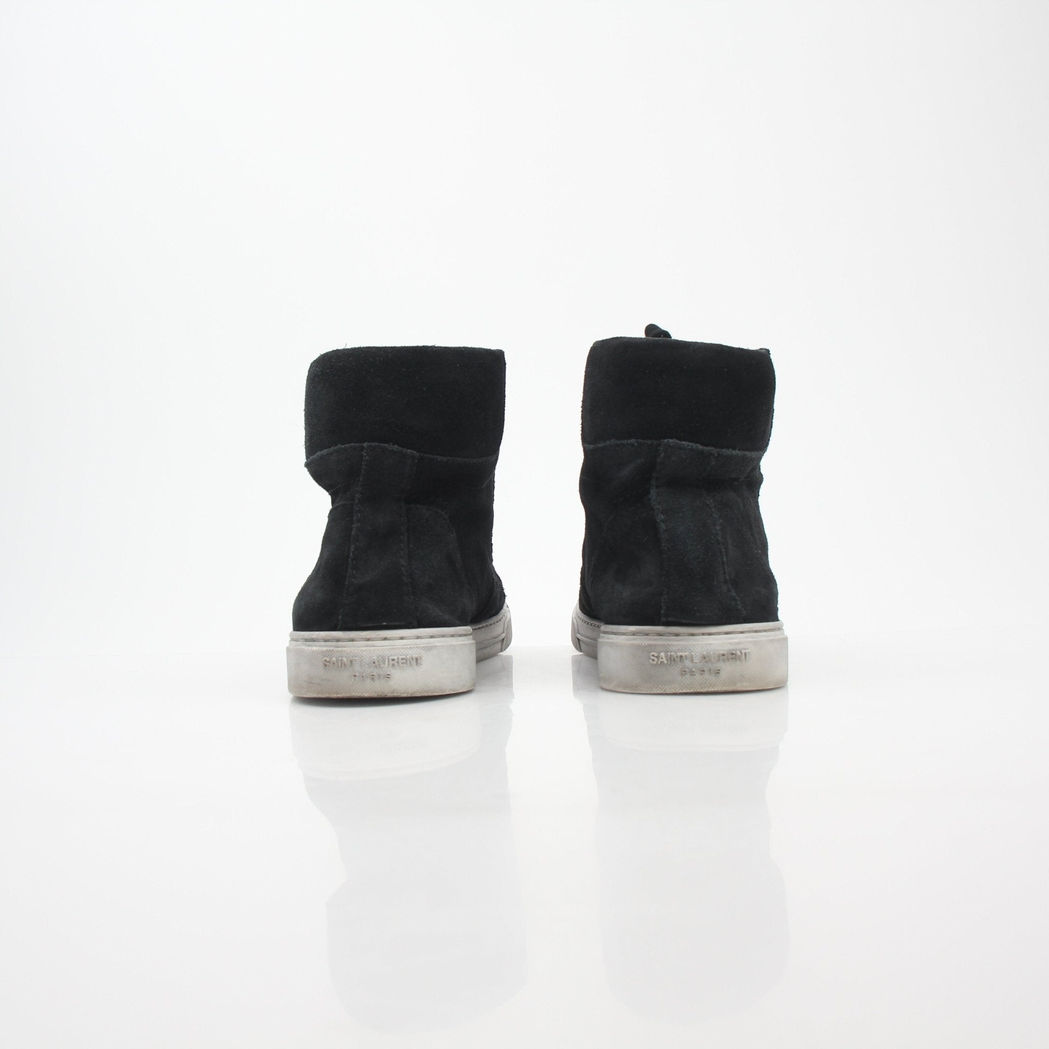 Saint Laurent Black Joe Suede High-Top Sneakers