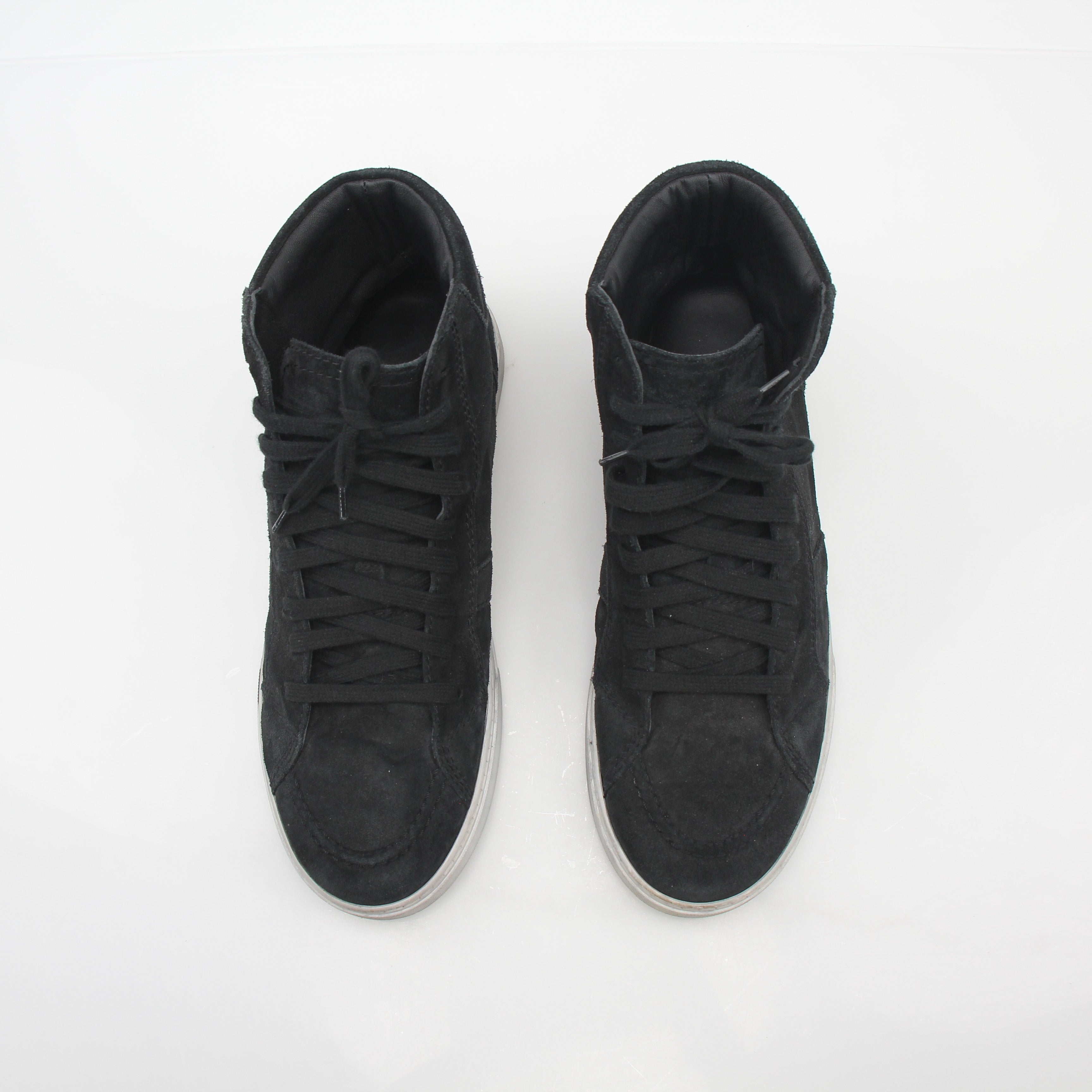 Saint Laurent Black Joe Suede High-Top Sneakers