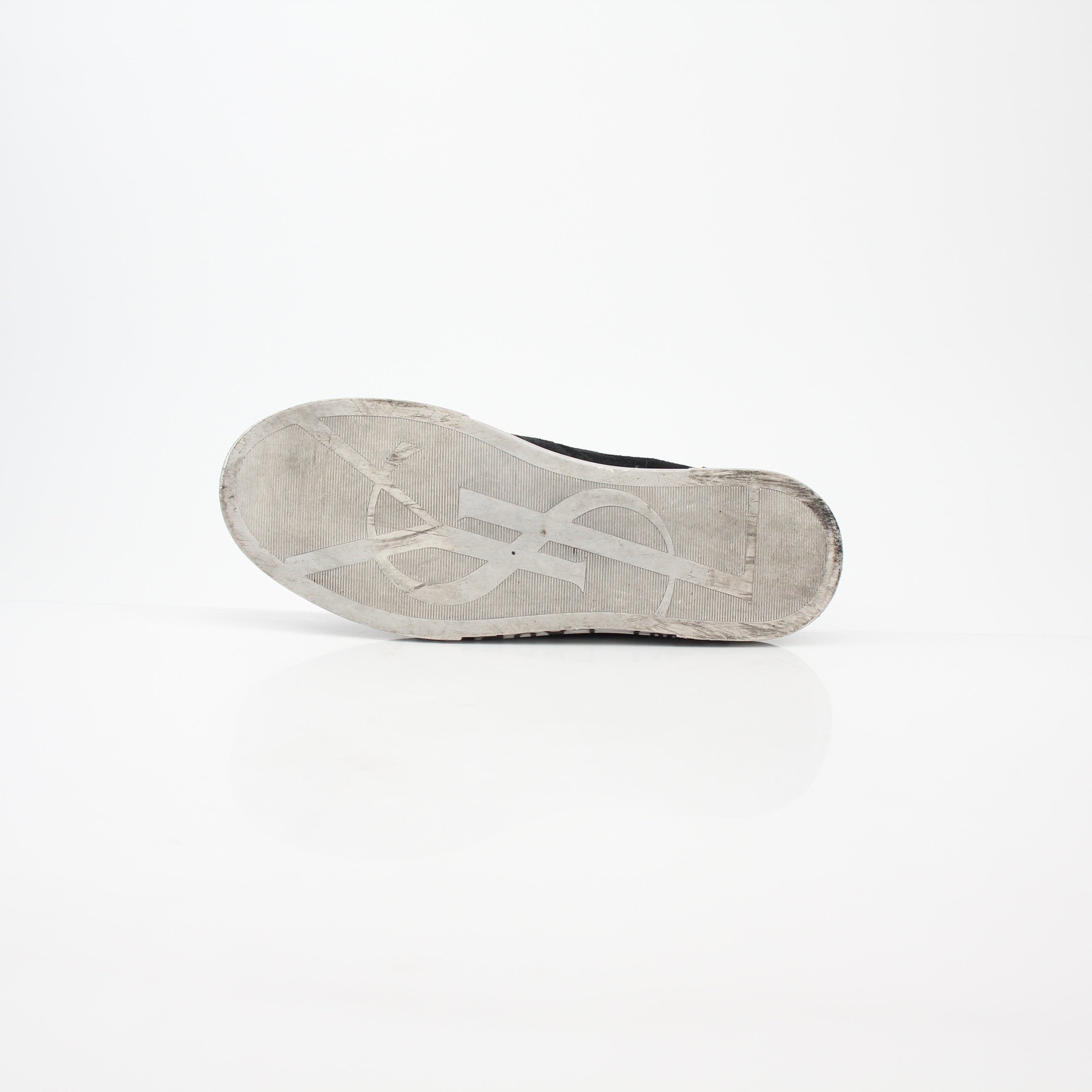 Saint Laurent Black Joe Suede High-Top Sneakers