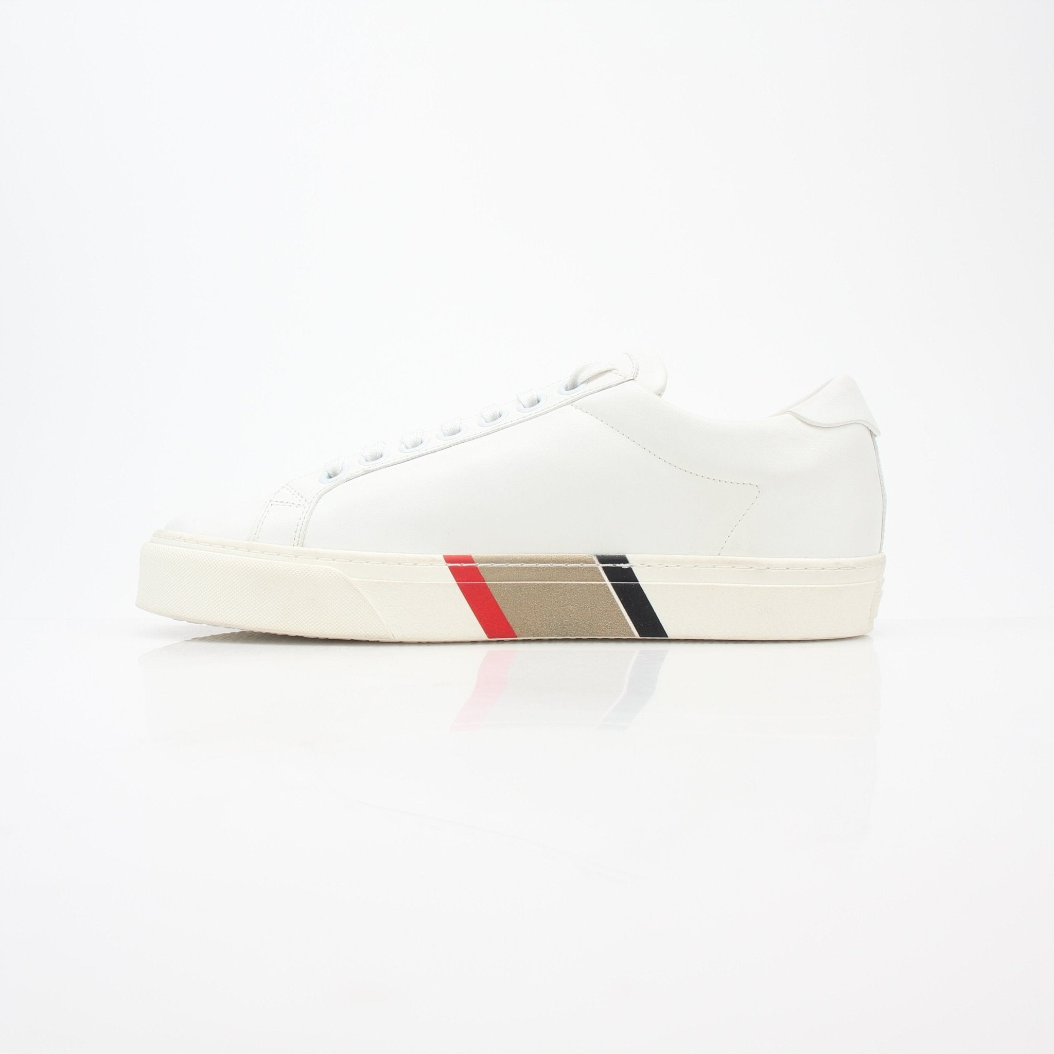 Burberry White Rangleton Low-Top Sneakers