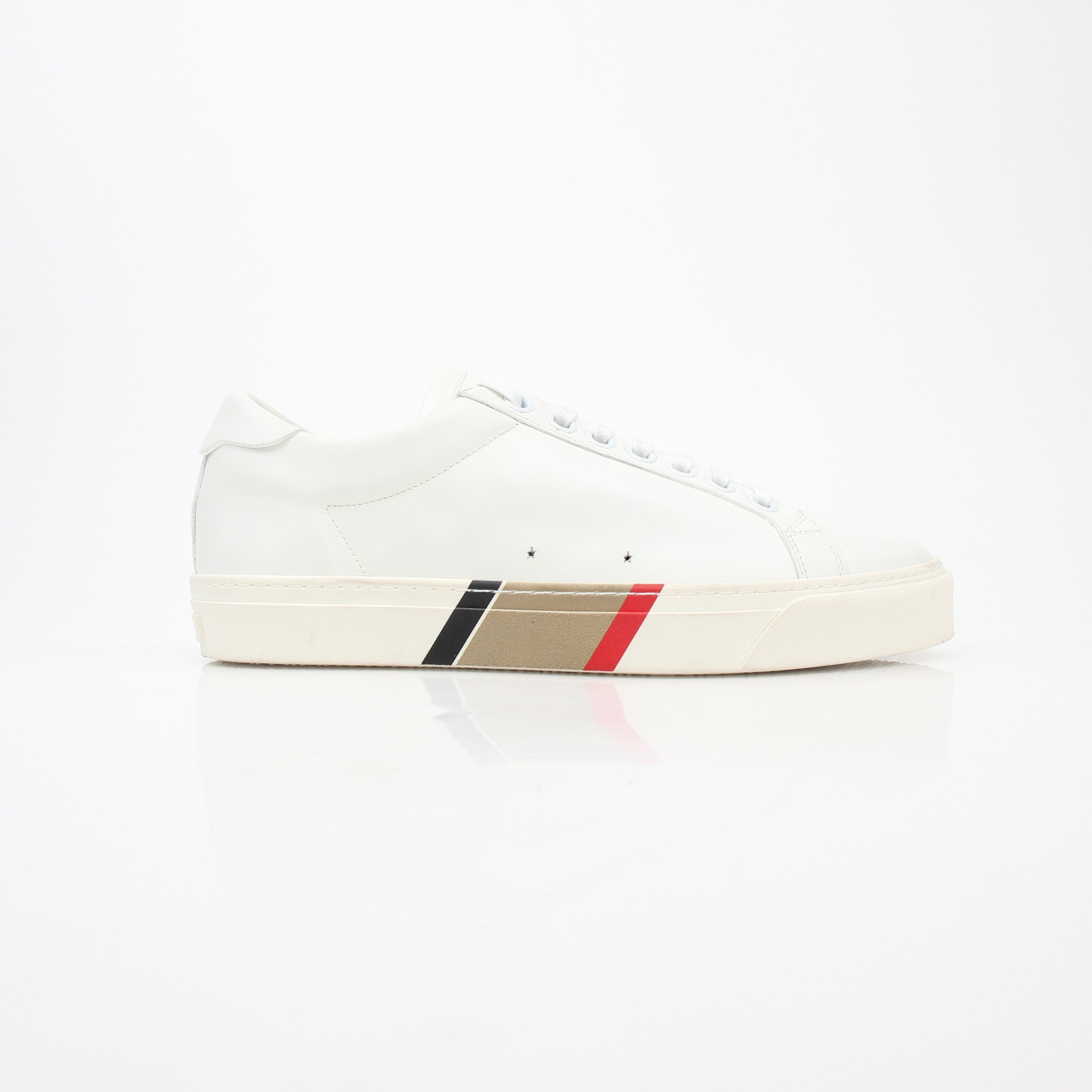 Burberry White Rangleton Low-Top Sneakers