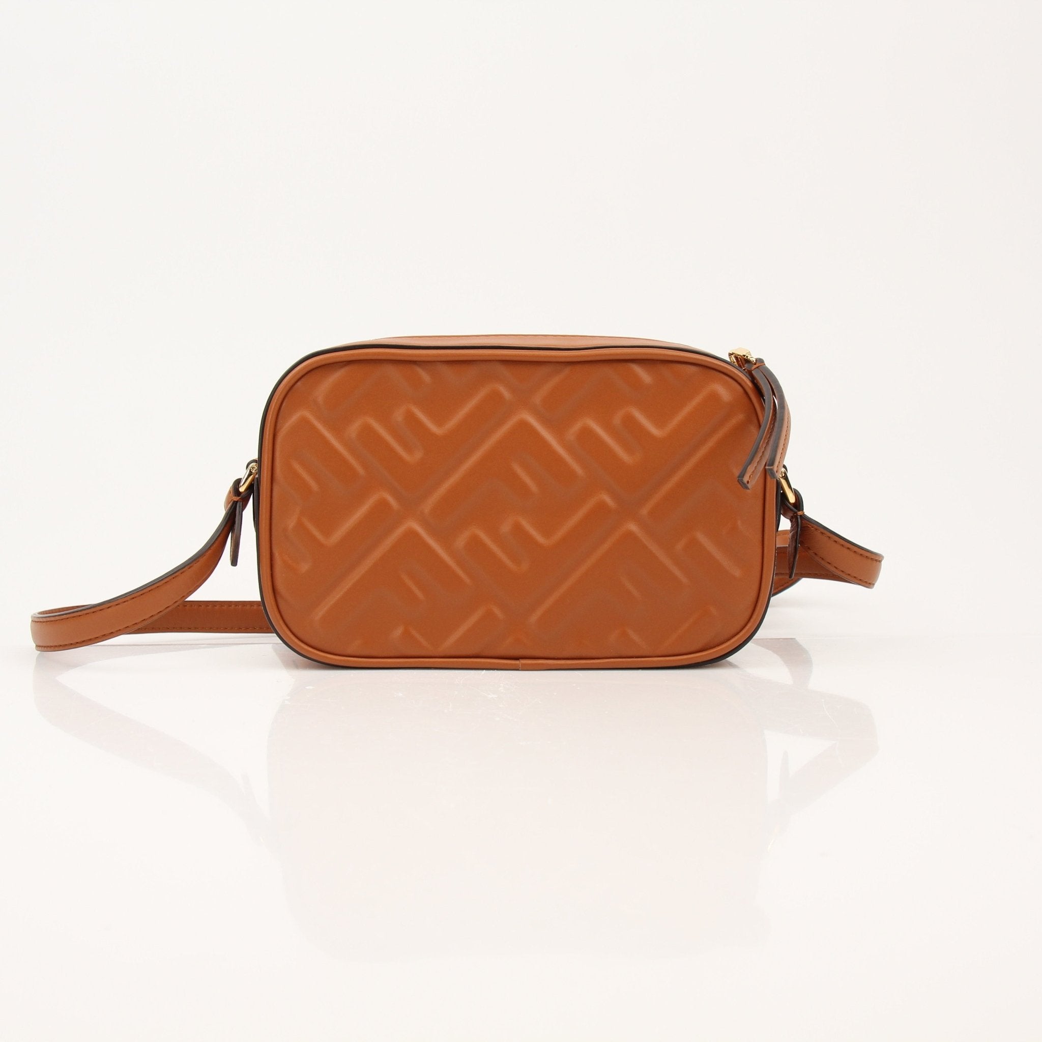 Fendi brown camera bag wallet by Gold & Beyond, featuring a compact design with gold hardware and leather accents.