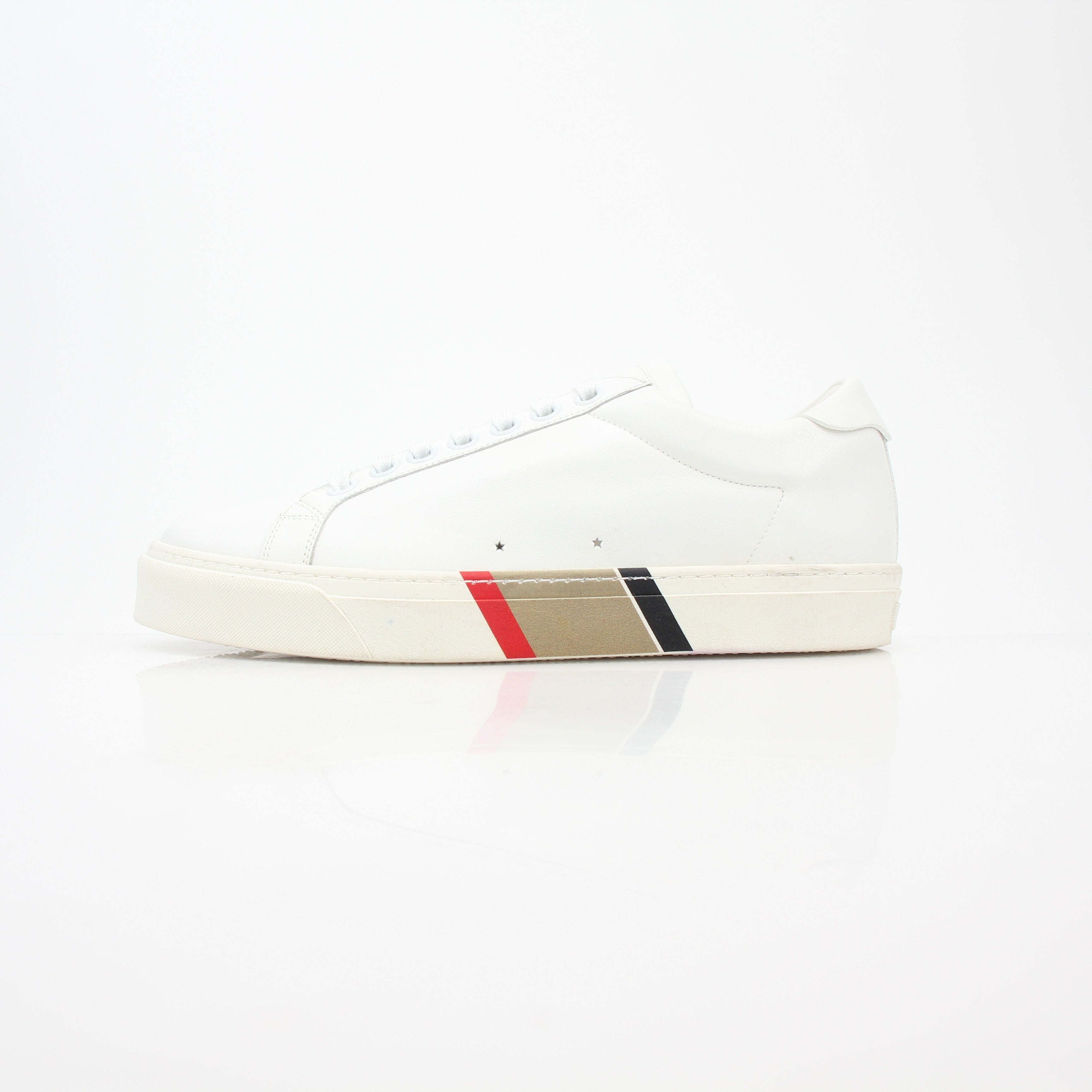 Burberry White Rangleton Low-Top Sneakers