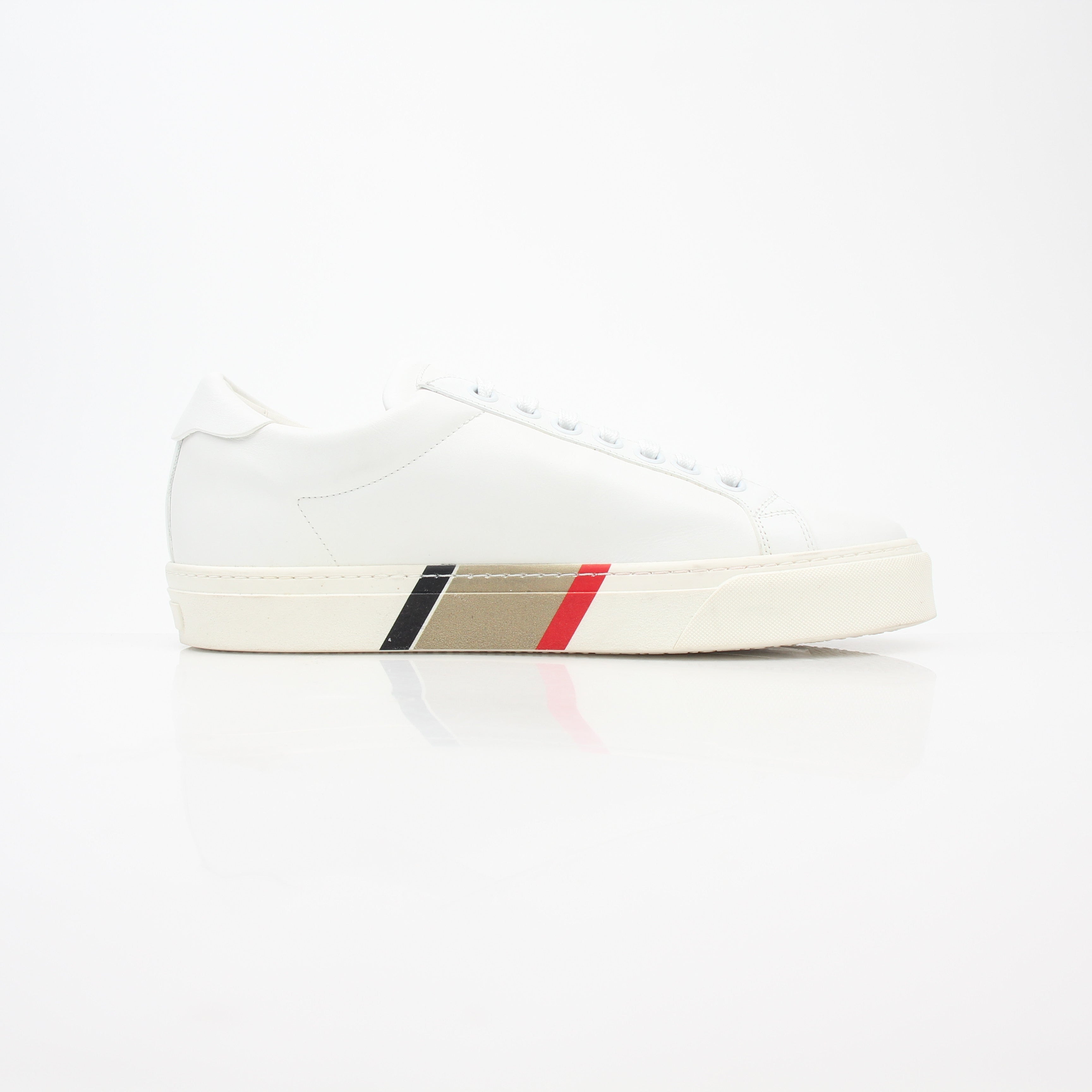 Burberry White Rangleton Low-Top Sneakers