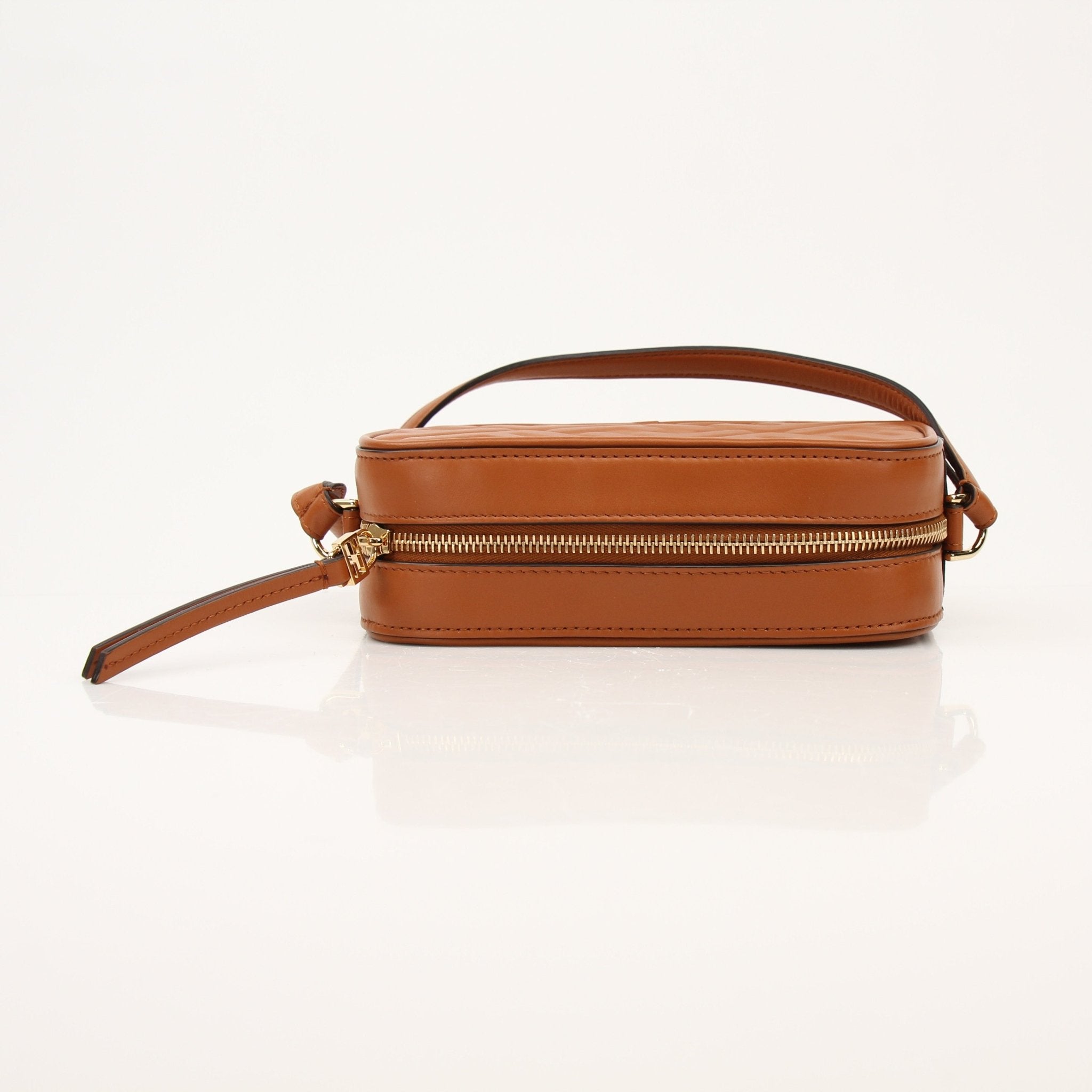 Fendi brown camera bag wallet by Gold & Beyond, featuring a stylish design with multiple compartments and gold-tone accents.