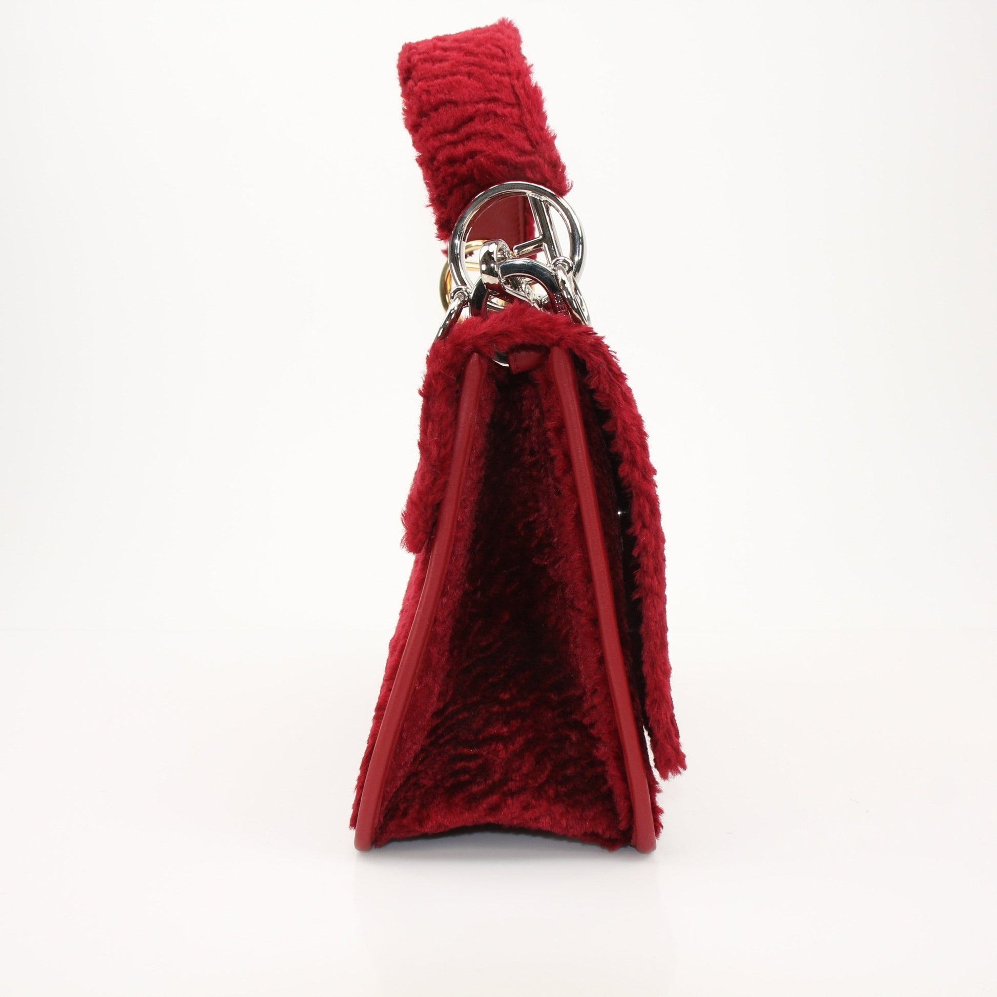 Fendi Kan I F velvet shoulder handbag by Gold & Beyond, featuring a sleek design and luxurious velvet material.