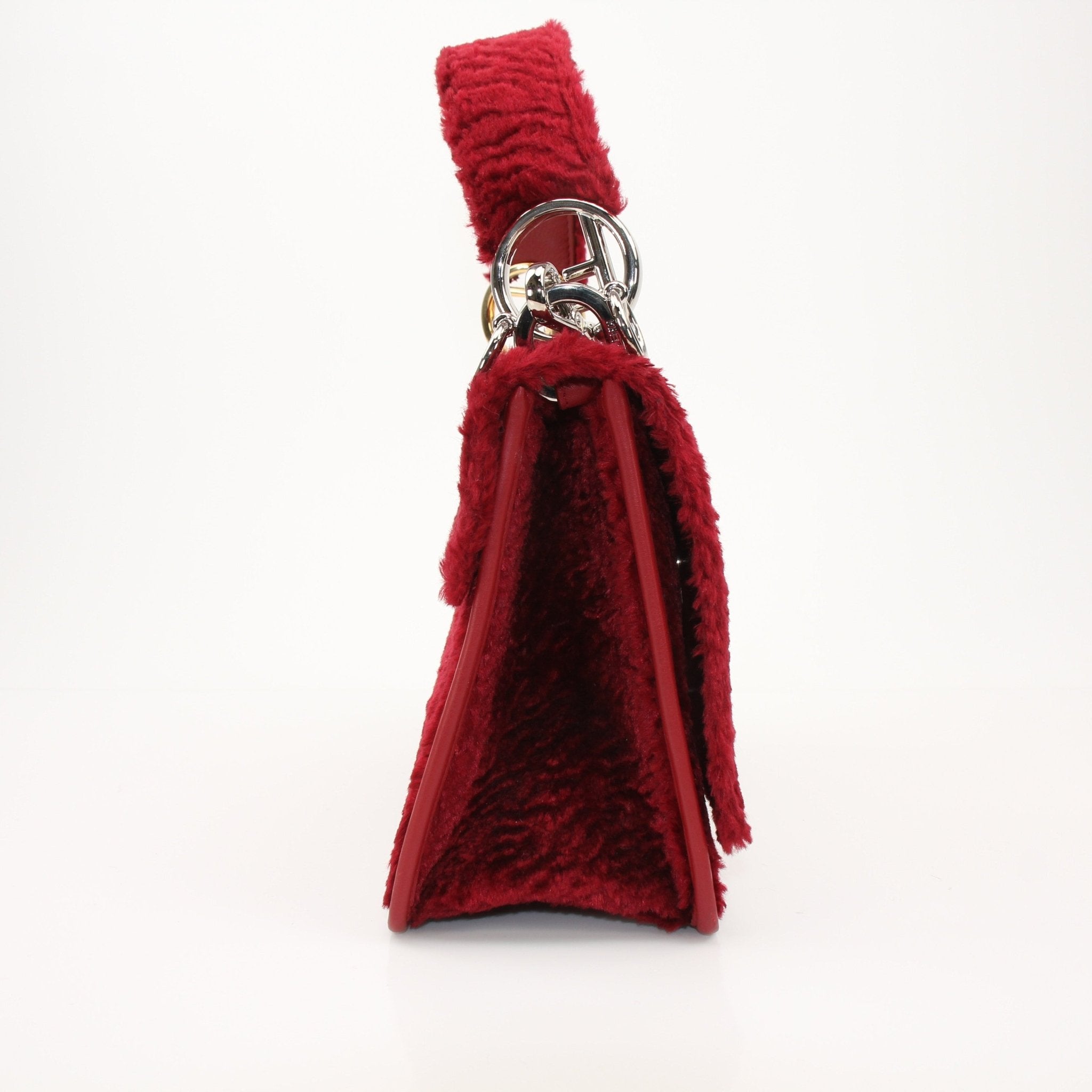 Fendi Kan I F velvet shoulder handbag by Gold & Beyond, featuring a sleek design and luxurious velvet material.