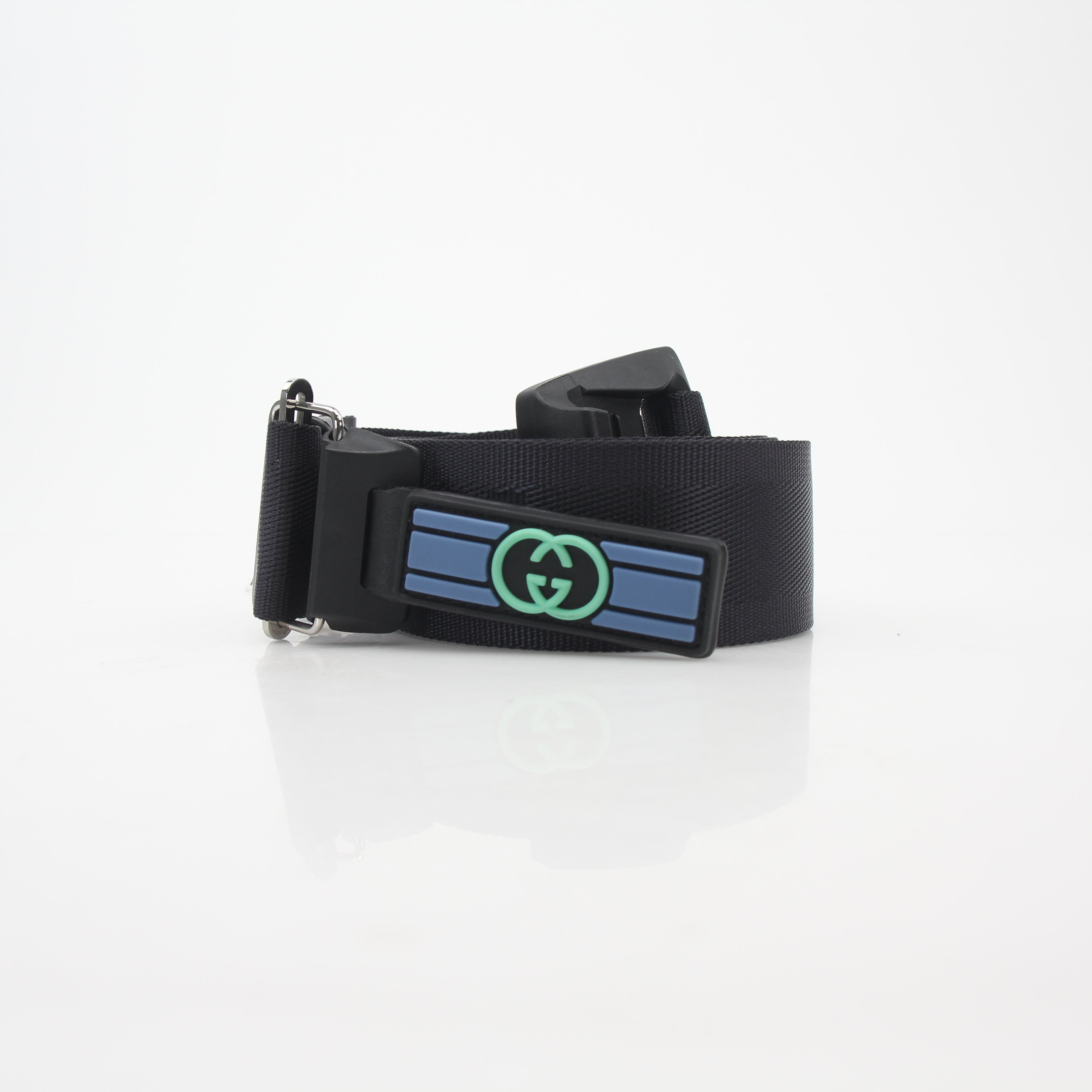 Gucci Black GG Nylon Belt