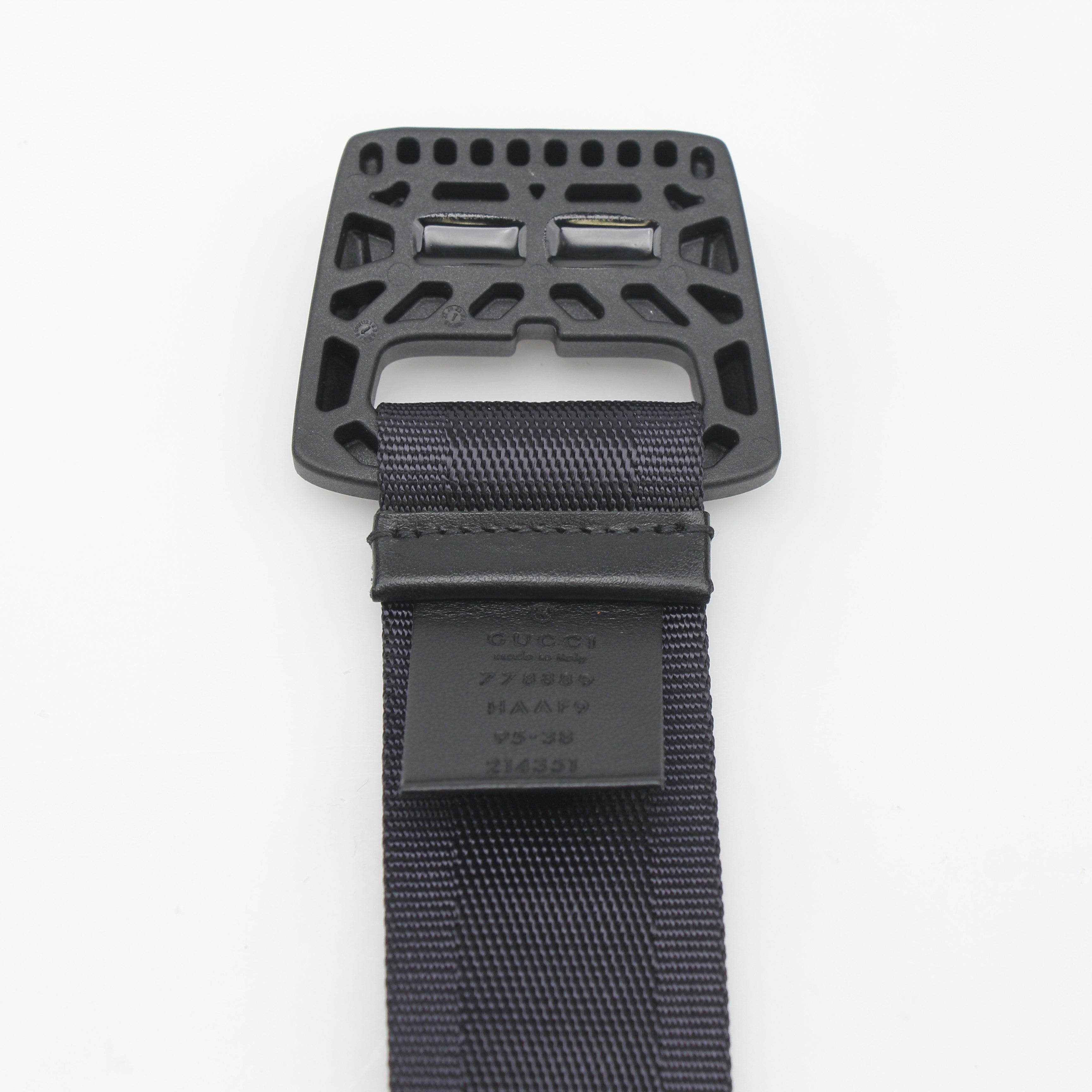Gucci Black GG Nylon Belt
