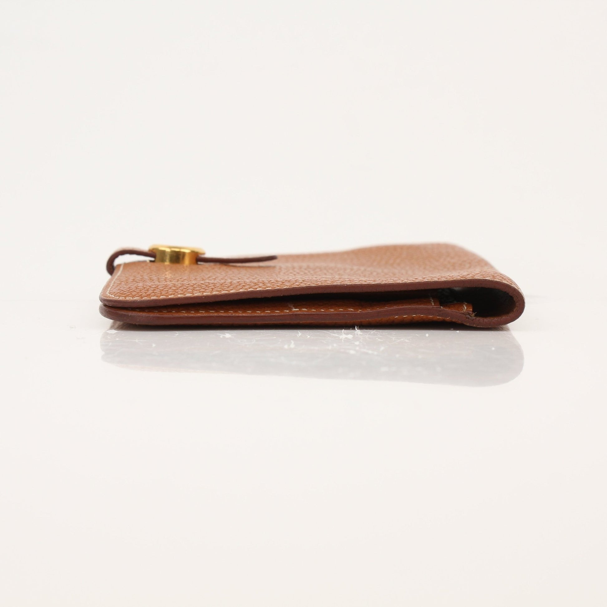 Hermès Brown Dogon Wallet by Gold & Beyond showing textured leather and compact design for everyday use