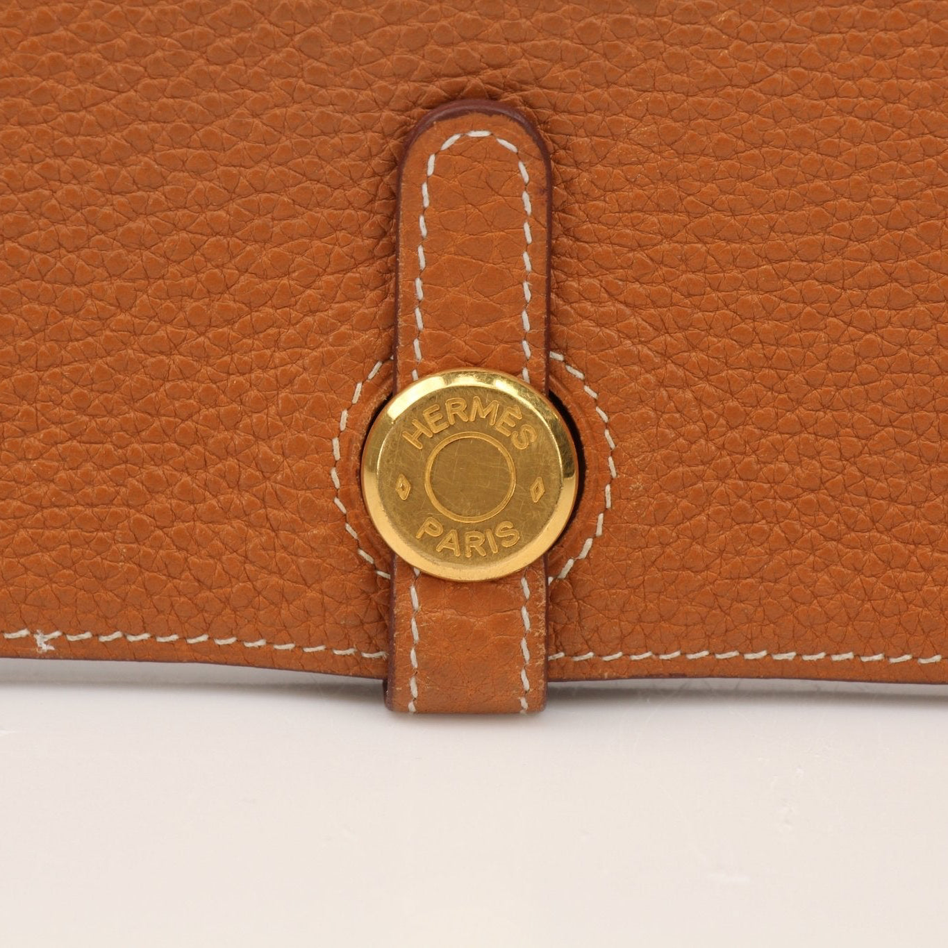 Hermès Brown Dogon Wallet by Gold & Beyond, showcasing textured leather interior and classic design for stylish organization.