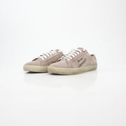 Saint Laurent Court Classic Pink Suede Low-Top Sneakers