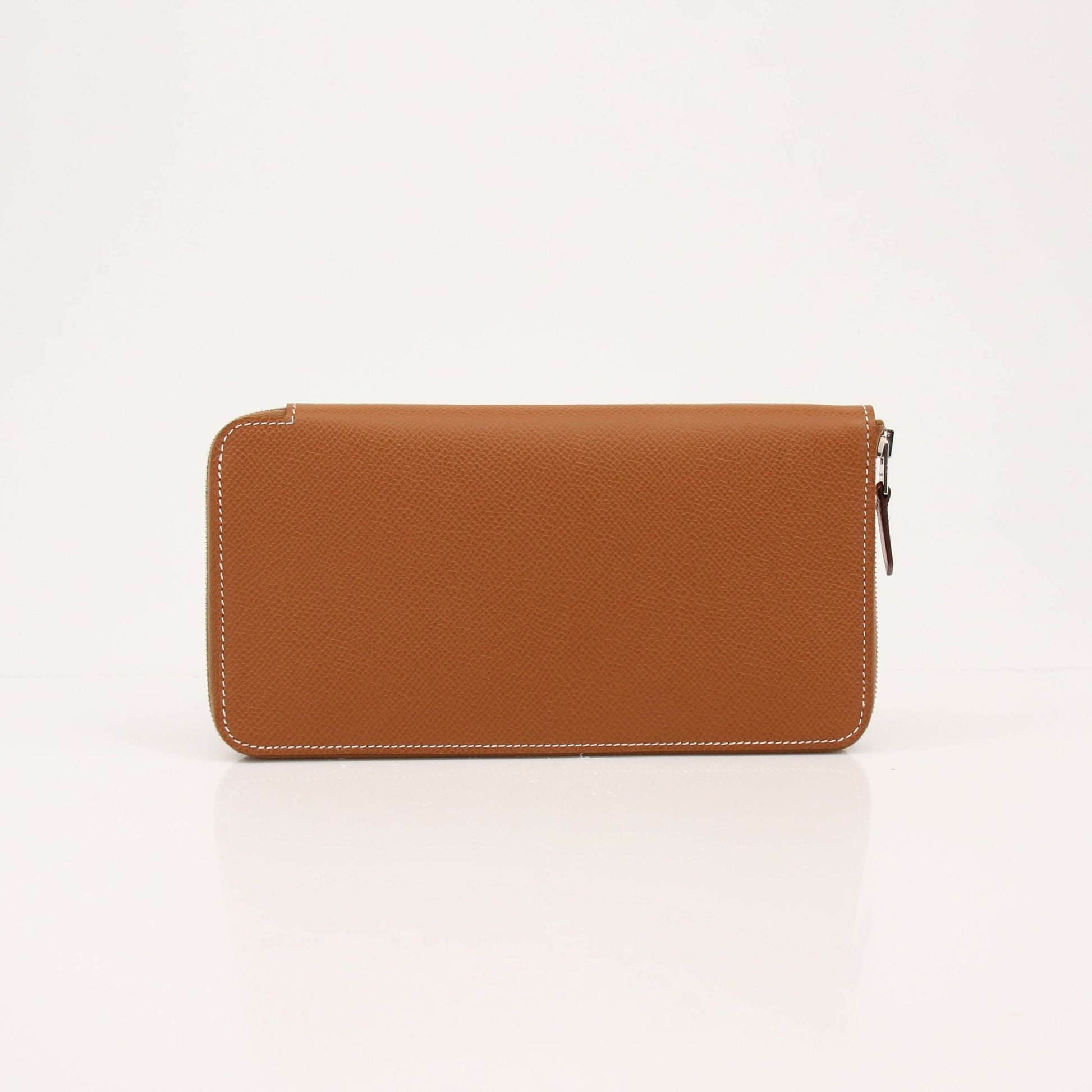 Hermès Brown Veau Epsom Silk In Wallet by Gold & Beyond, showcasing elegant leather with a sleek design and detailed craftsmanship.